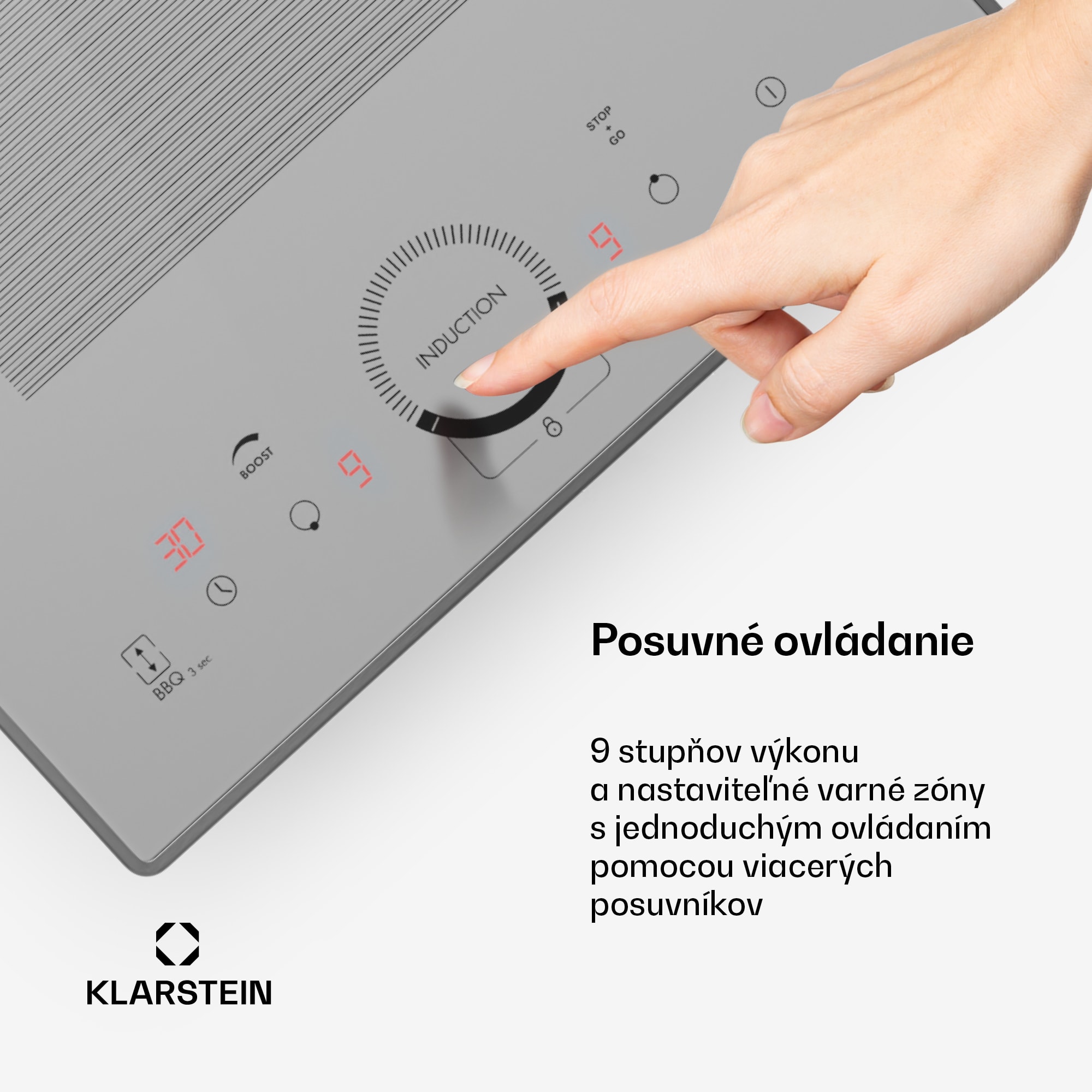 Klarstein Delicatessa Domino Prime, vstavaná indukčná varná doska, 2 zóny, 3500 W – Obrázok 4
