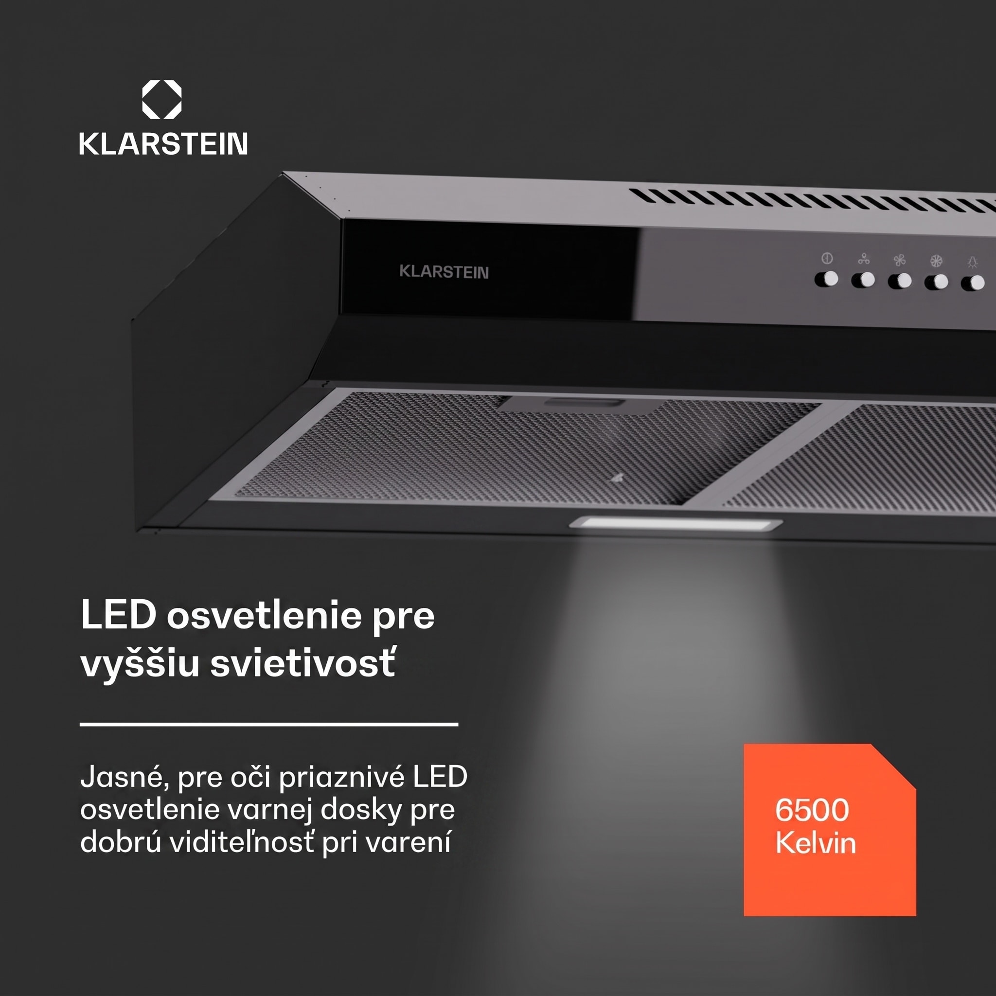 Klarstein Contempo 60 podstavná digestorová kapucňa 60 cm 200 m³/h LED nerez akryl – Obrázok 3