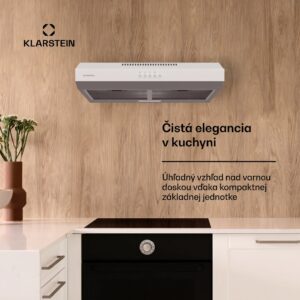 Klarstein Contempo 60 podstavná digestorová kapucňa 60 cm 200 m³/h LED nerez akryl