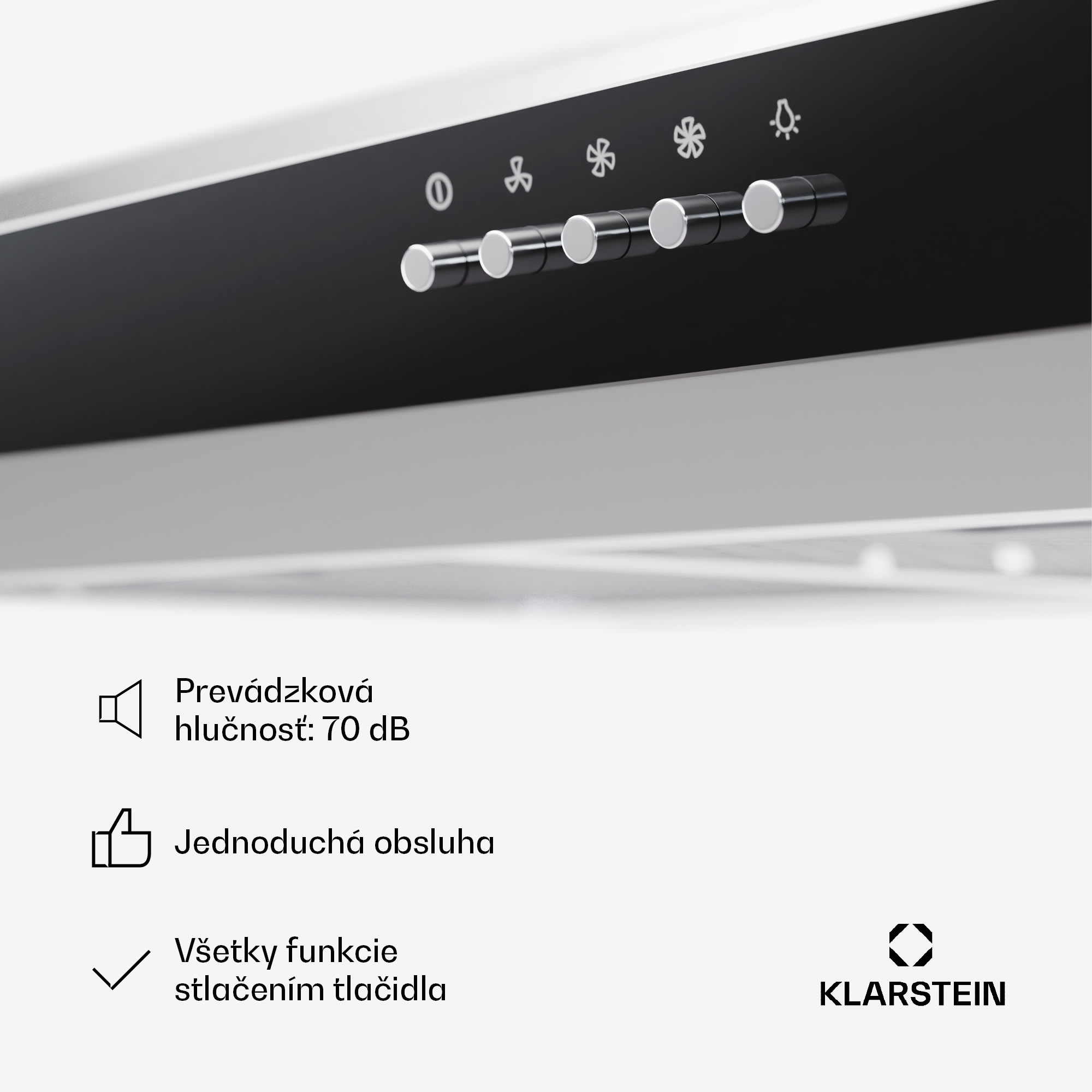 Klarstein Contempo 90, digestor, 90 cm, podskrinkový, 200 m³/h, LED, akryl, nehrdzavejúca oceľ – Obrázok 4