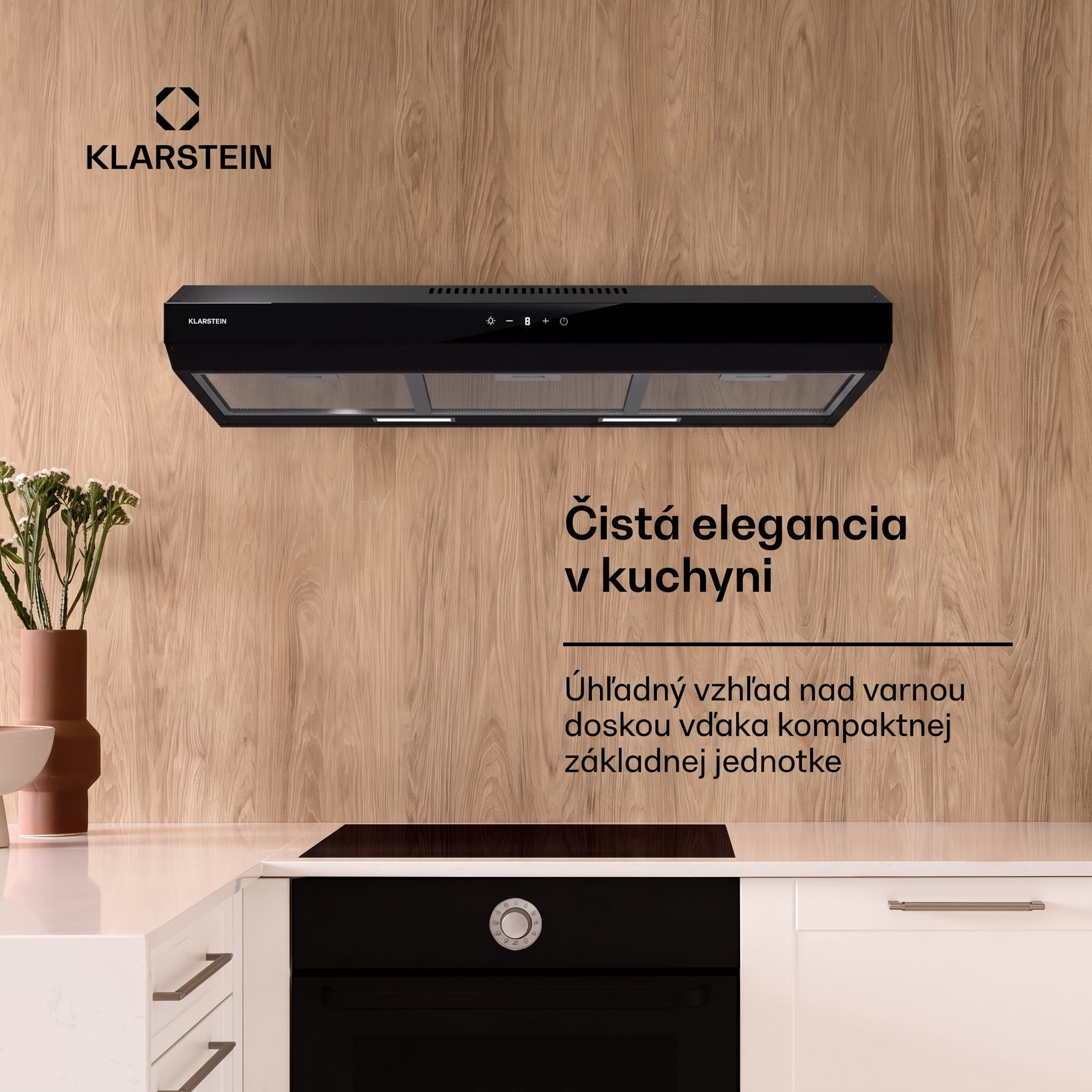 Klarstein Contempo Neo, digestor, podskrinkový, recirkulácia, 192 m³/h, SenseControl, integrované dotykové ovládanie, nehrdzavejúca oceľ / akrylátové sklo