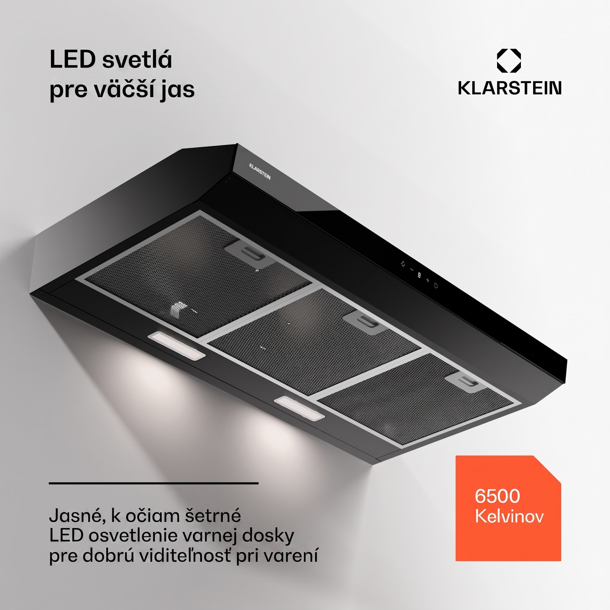 Klarstein Contempo Neo, digestor, podskrinkový, recirkulácia, 192 m³/h, SenseControl, integrované dotykové ovládanie, nehrdzavejúca oceľ / akrylátové sklo – Obrázok 3
