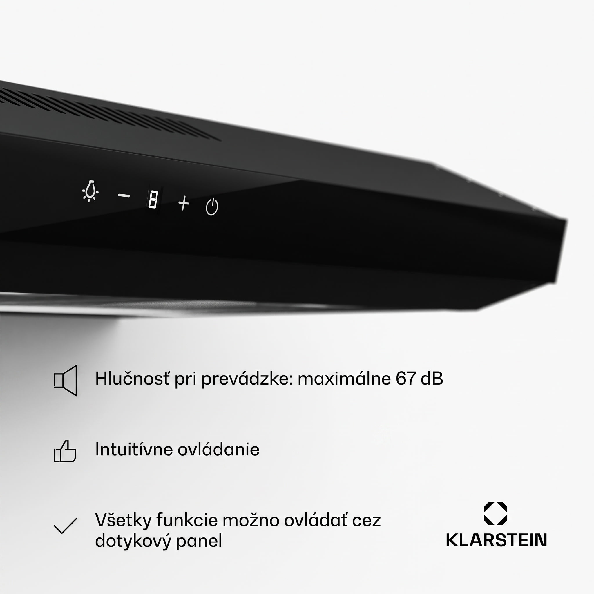 Klarstein Contempo Neo, digestor, podskrinkový, recirkulácia, 192 m³/h, SenseControl, integrované dotykové ovládanie, nehrdzavejúca oceľ / akrylátové sklo – Obrázok 4