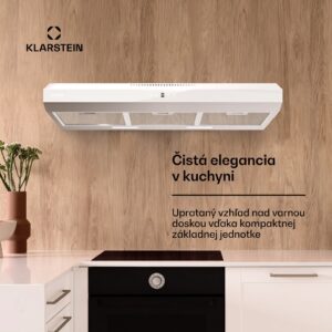 Klarstein Contempo Neo, digestor, podskrinkový, recirkulácia, 192 m³/h, SenseControl, integrované dotykové ovládanie, nehrdzavejúca oceľ / akrylové sklo