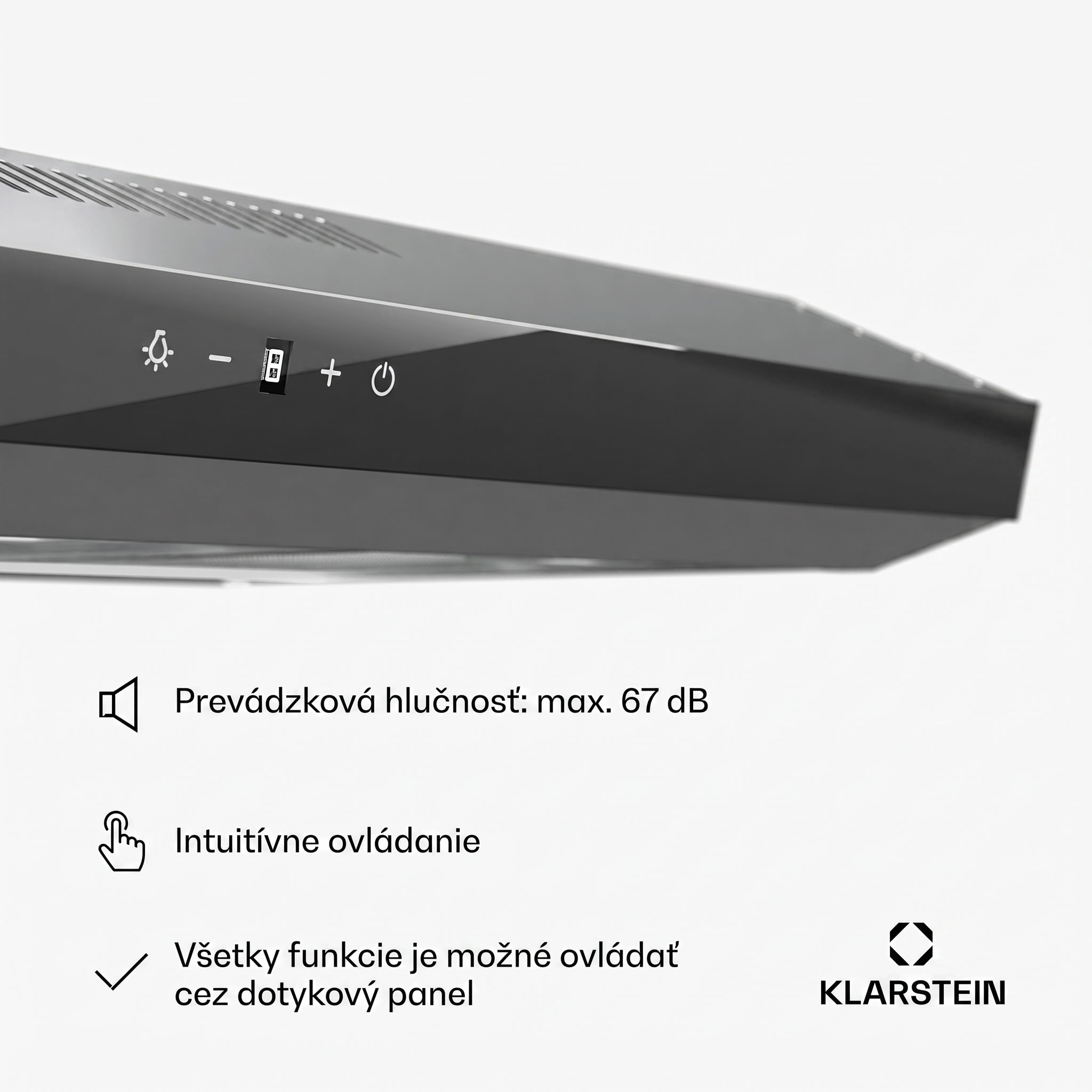 Klarstein Contempo Neo, digestor, podskrinkový, recirkulácia, 192 m³/h, SenseControl, integrované dotykové ovládanie, nehrdzavejúca oceľ / akrylové sklo – Obrázok 4
