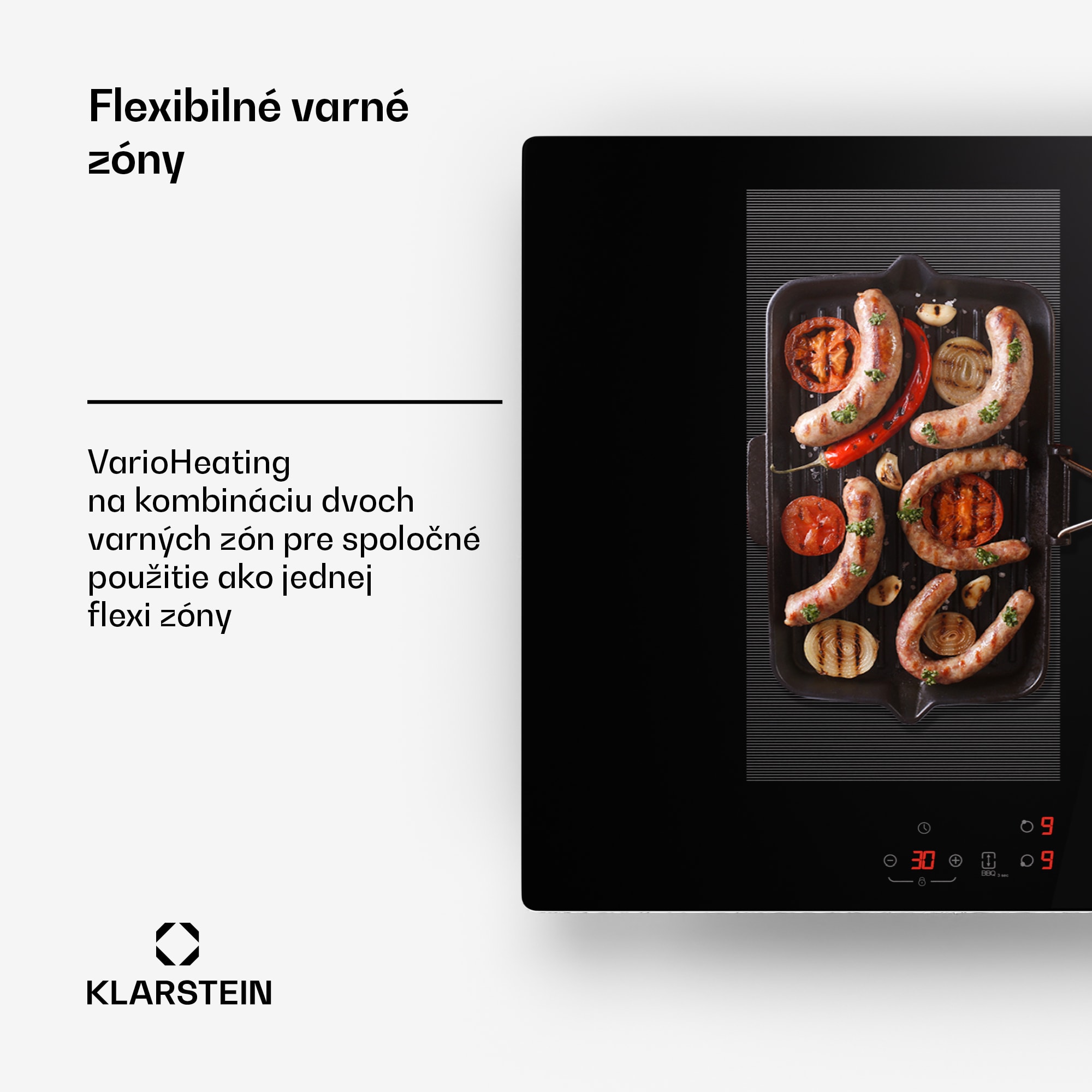 Klarstein Delicatessa 77 Flex vstavaná indukčná varná doska 4 zóny 7000 W sklokeramika – Obrázok 3