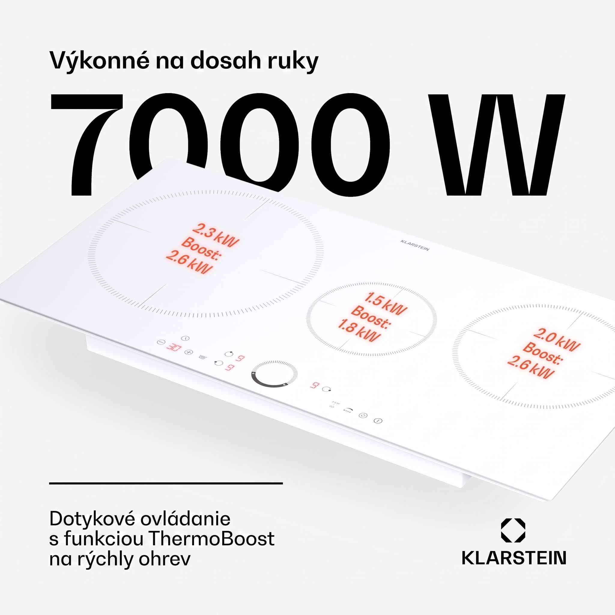Klarstein Delicatessa 80, vstavaná indukčná varná doska, 3 zóny, 6000 W, Paella zóna, sklokeramika – Obrázok 2