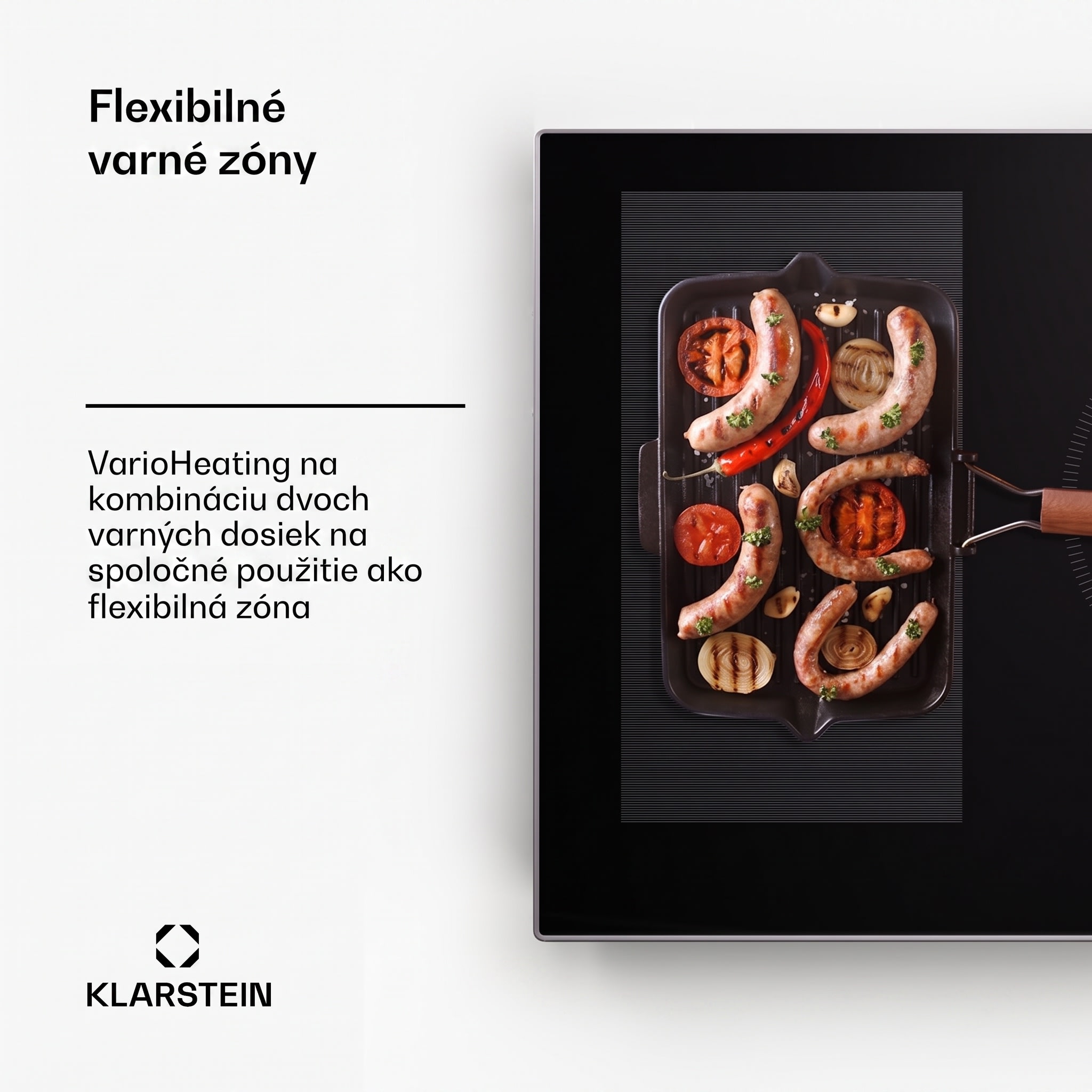 Klarstein Delicatessa 90 Hybrid Prime vstavaná indukčná varná doska 5 zón 7200 W sebestačná – Obrázok 3