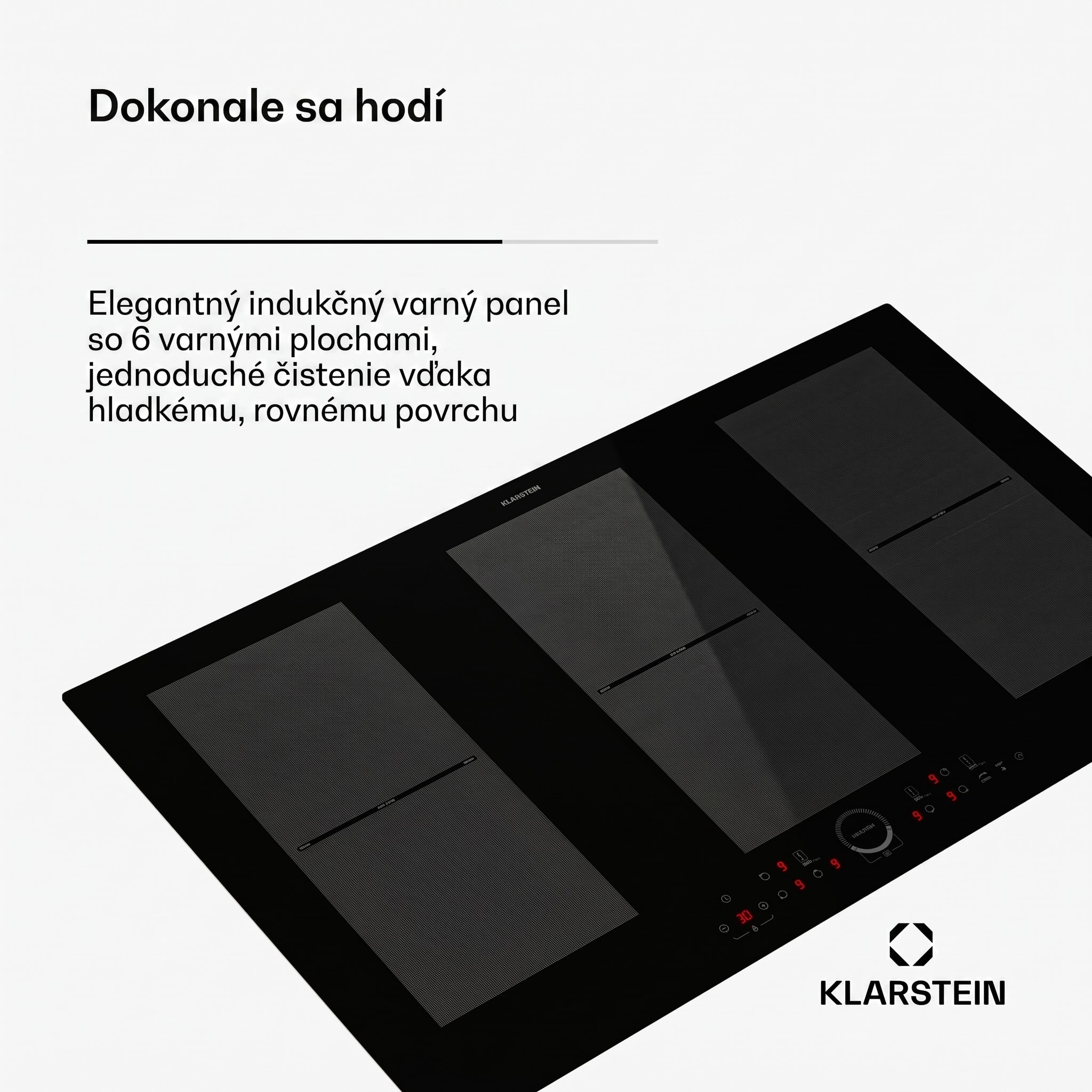 Klarstein Delicatessa 90 Full Flex vstavaná indukčná varná doska 6 zón 10 500 W sebestačná