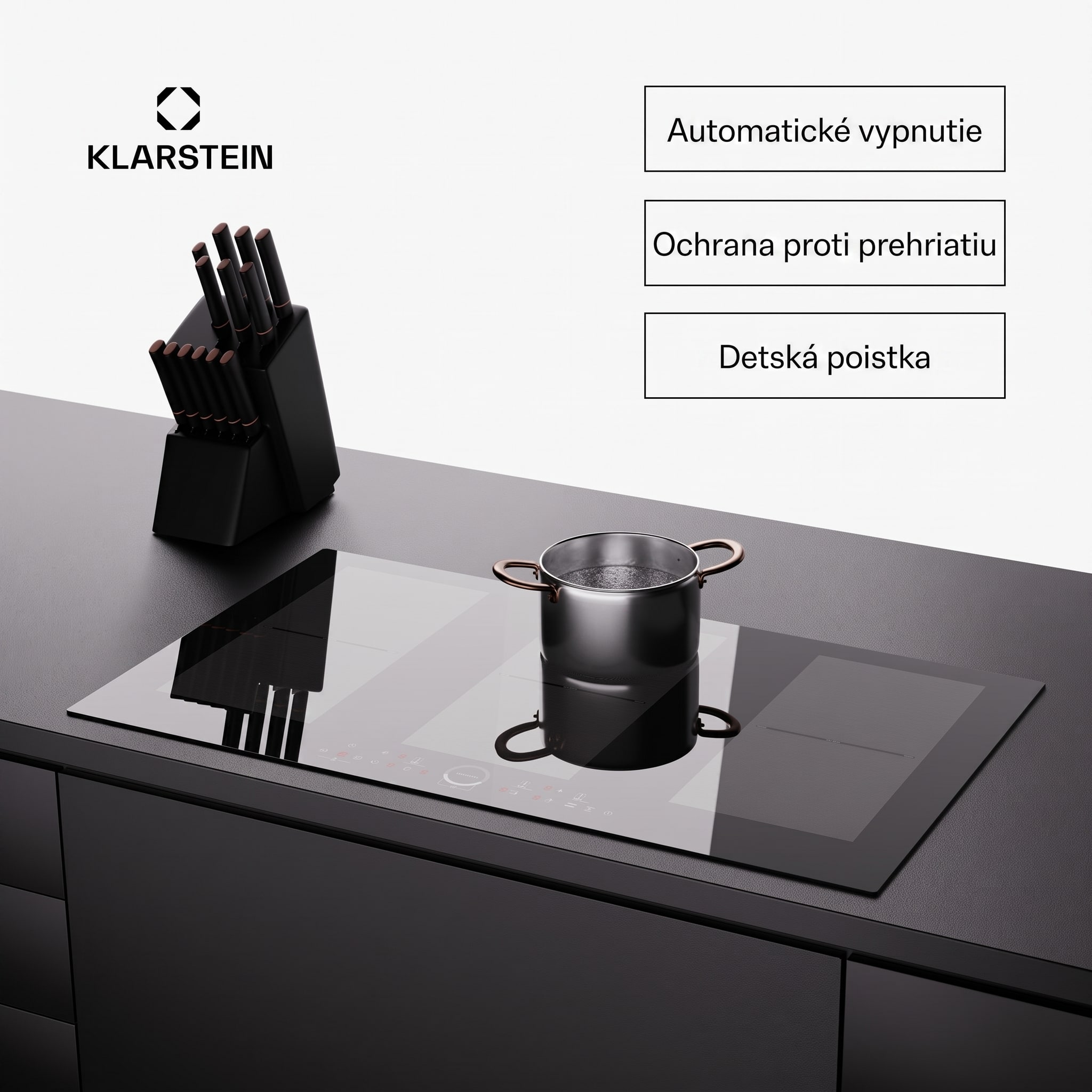 Klarstein Delicatessa 90 Full Flex vstavaná indukčná varná doska 6 zón 10 500 W sebestačná – Obrázok 4