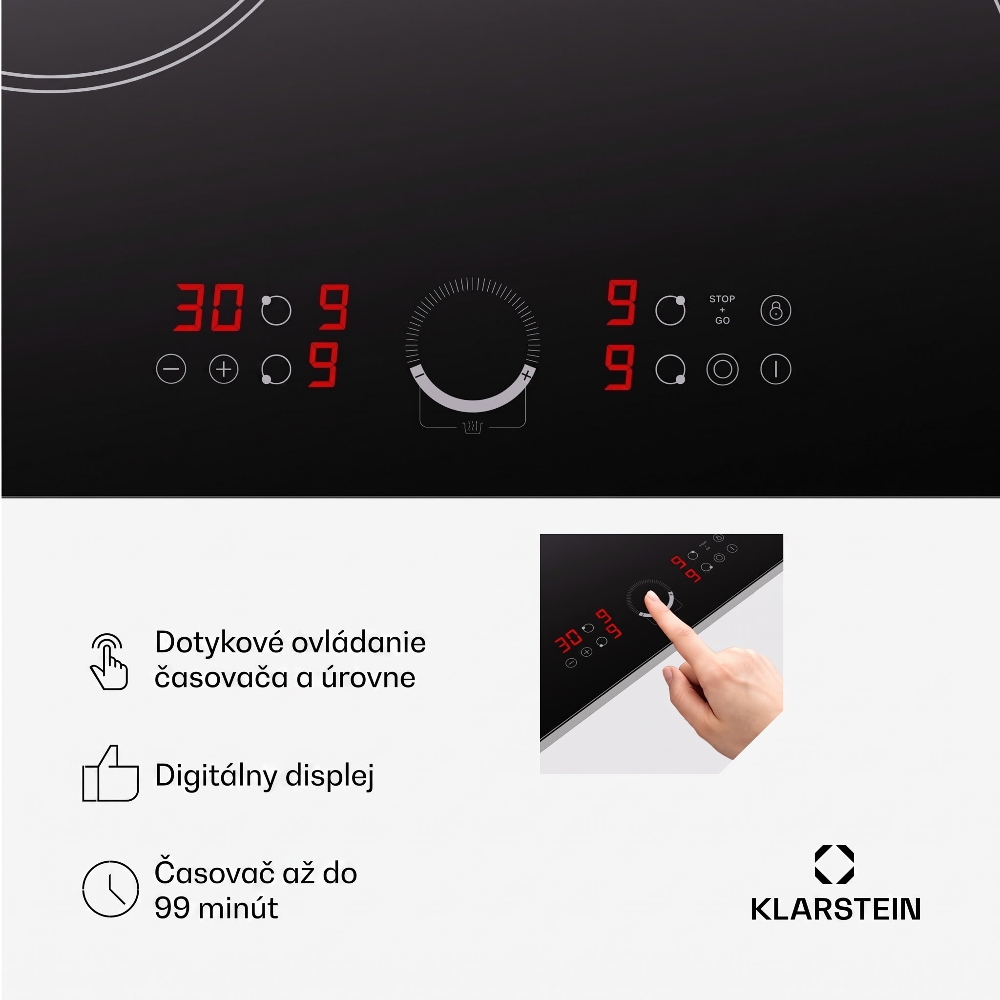 Klarstein Virtuosa 90 sklokeramická varná doska – Obrázok 4