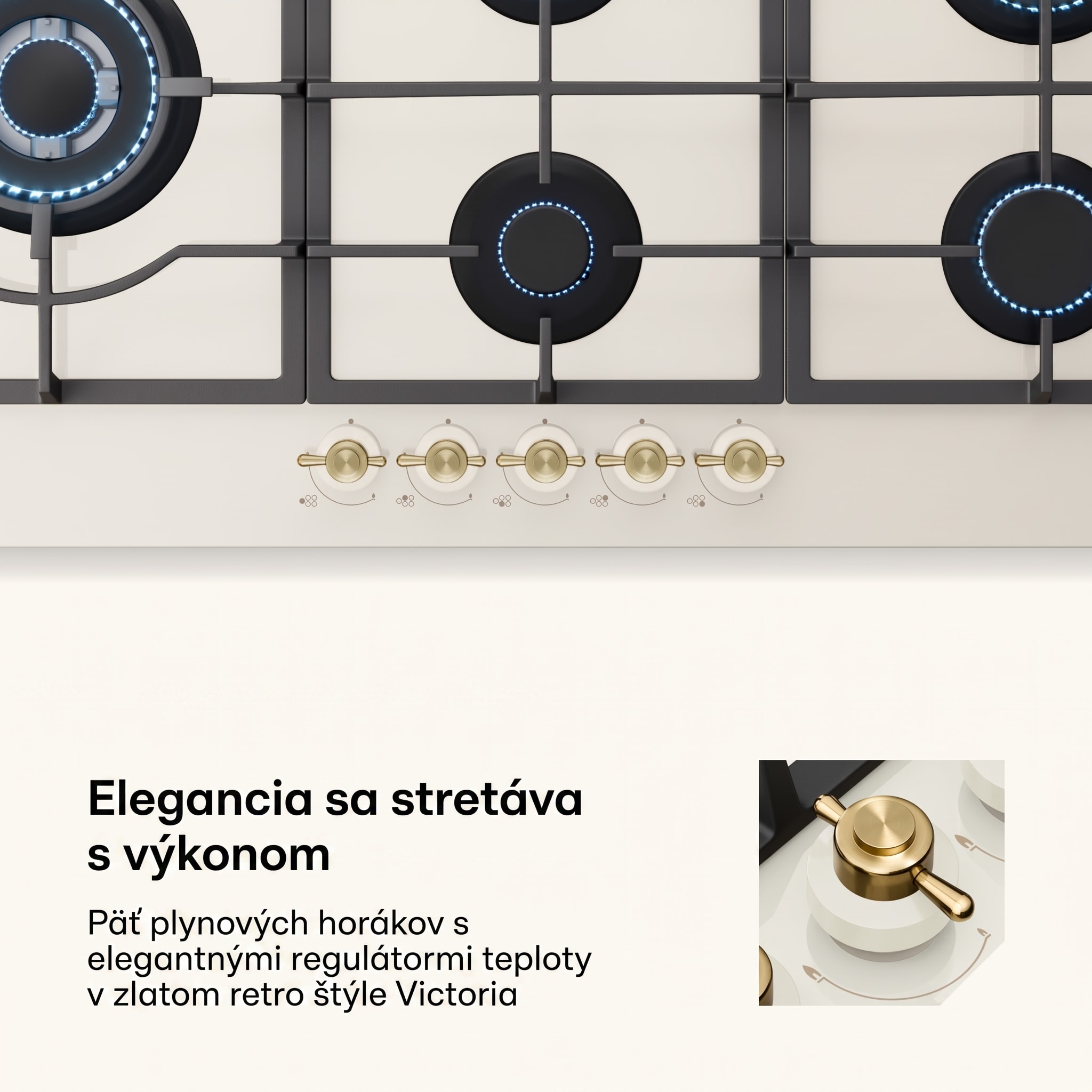 Klarstein Victoria Chef Edition, plynová varná doska, 5 zón – Obrázok 3