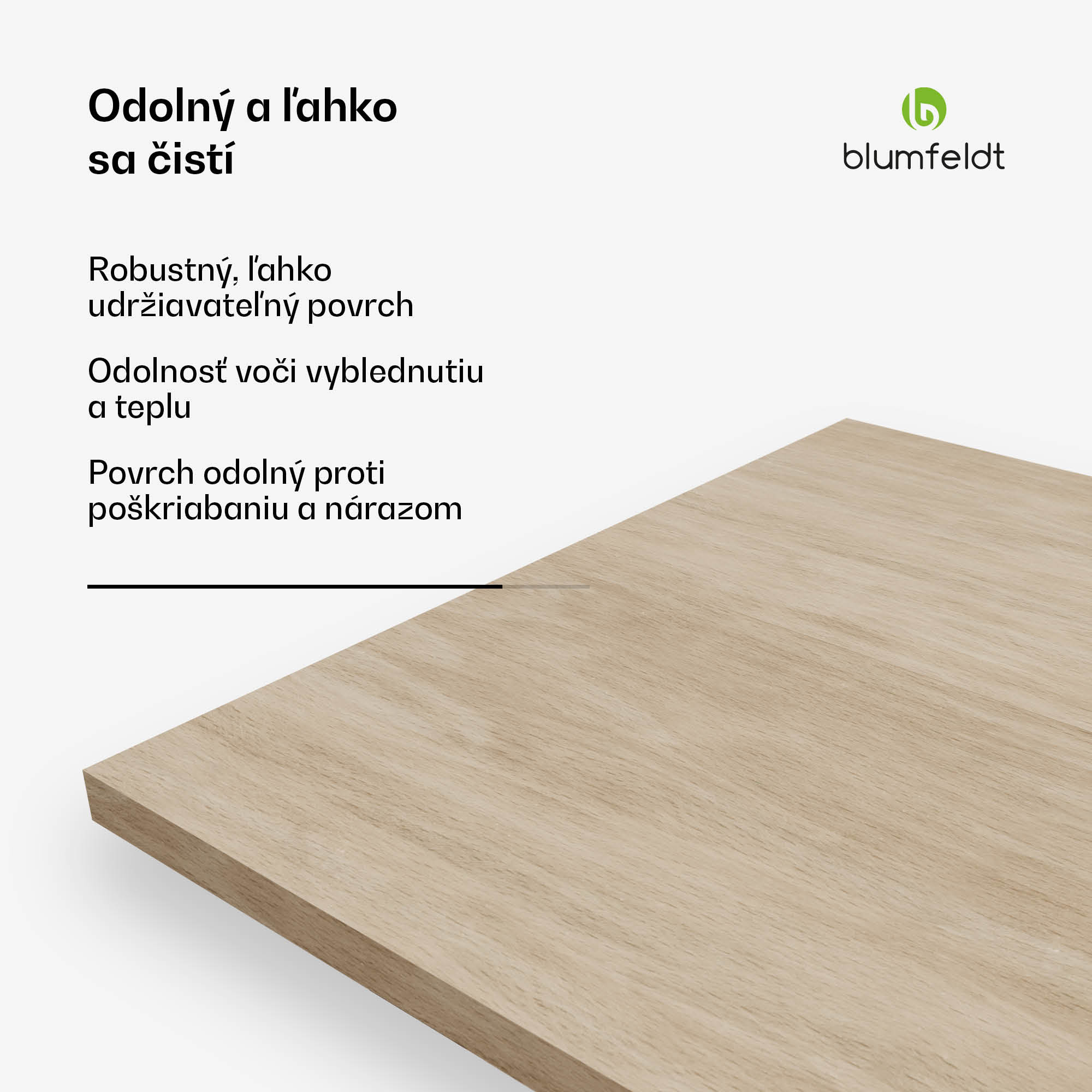 Blumfeldt Bearsdon stolová doska 160 x 90 cm pre kuchyňu a jedáleň, Robustná vrstvená drevotrieska – Obrázok 2