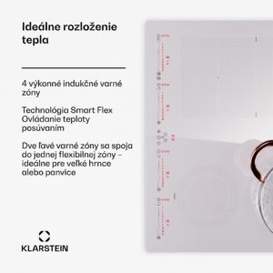 Klarstein Masterzone 60 Hybrid, indukčná varná doska, vstavaná, 4 flex zóny