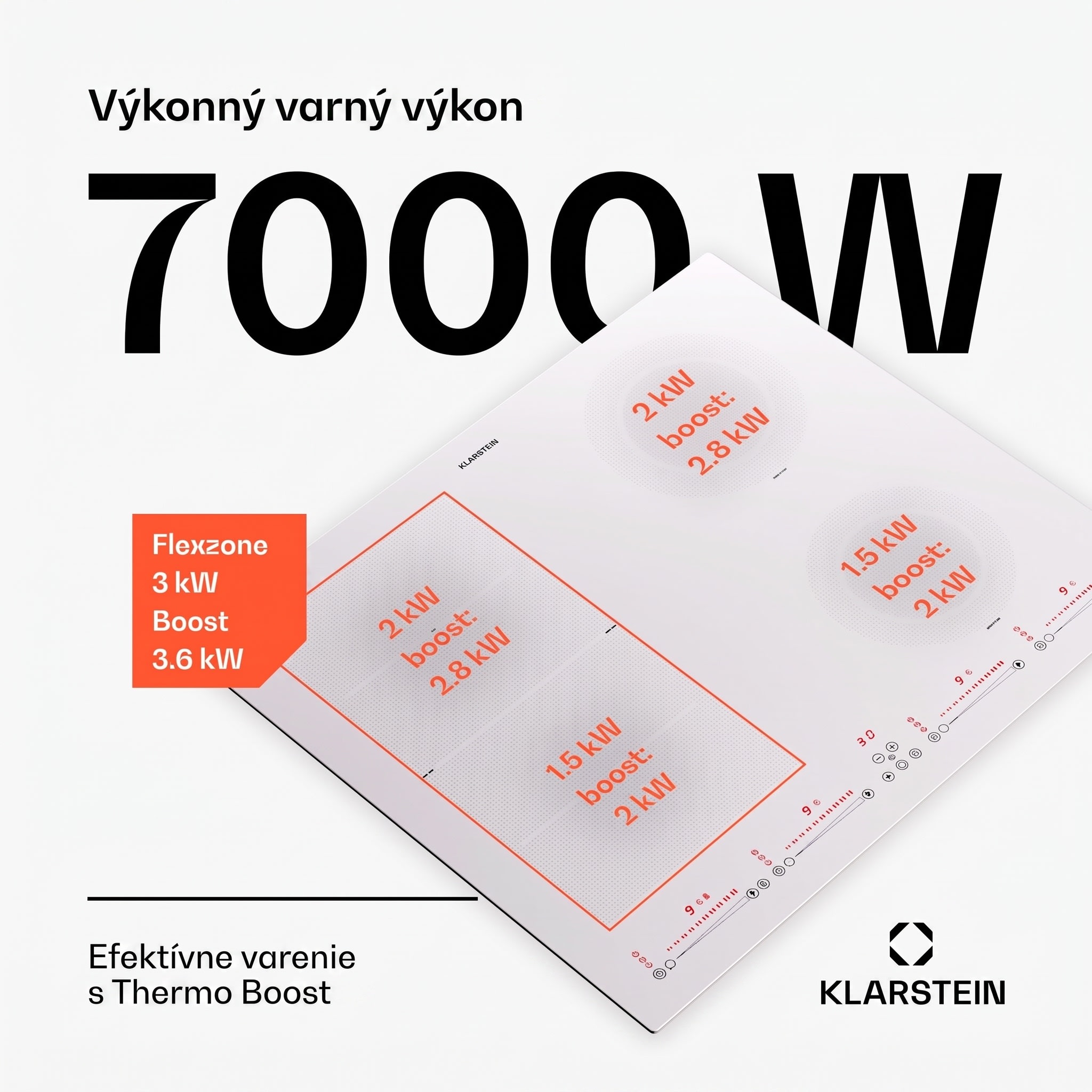 Klarstein Masterzone 60 Hybrid, indukčná varná doska, vstavaná, 4 flex zóny – Obrázok 2