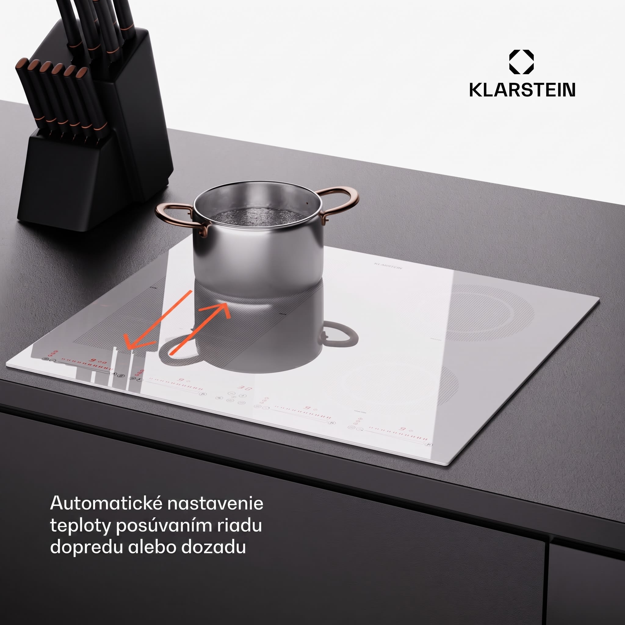 Klarstein Masterzone 60 Hybrid, indukčná varná doska, vstavaná, 4 flex zóny – Obrázok 3