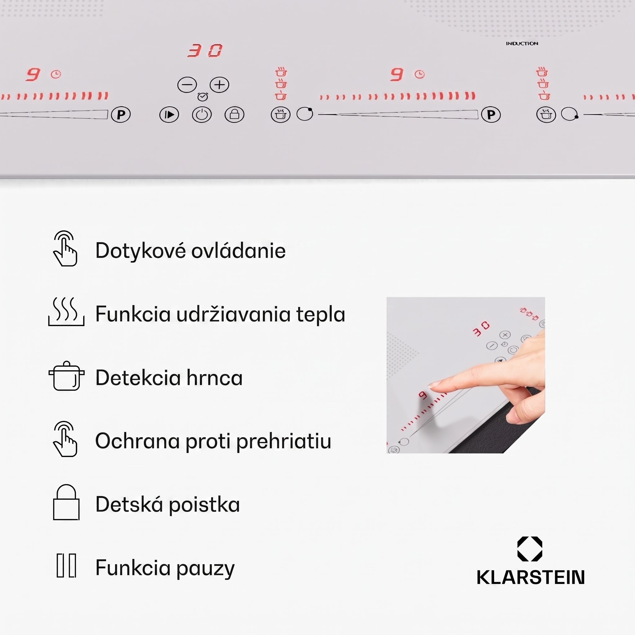 Klarstein Masterzone 60 Hybrid, indukčná varná doska, vstavaná, 4 flex zóny – Obrázok 4
