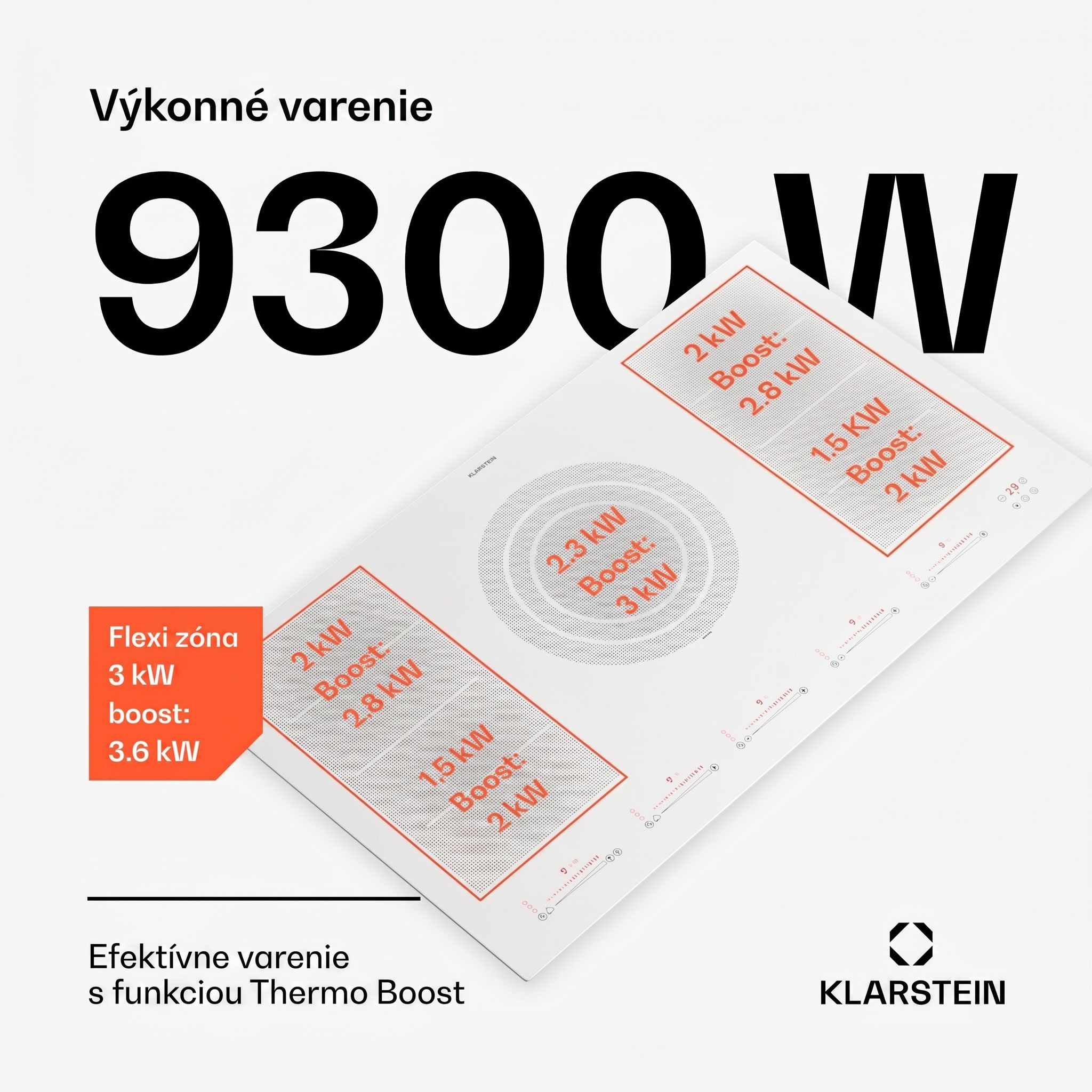 Klarstein Masterzone 90 Flex, indukčná varná doska, max. 12 600 W, vstavaná, 5 zón, 2 Flex zóny, technológia ThermoBoost, Smart Flex – Obrázok 2