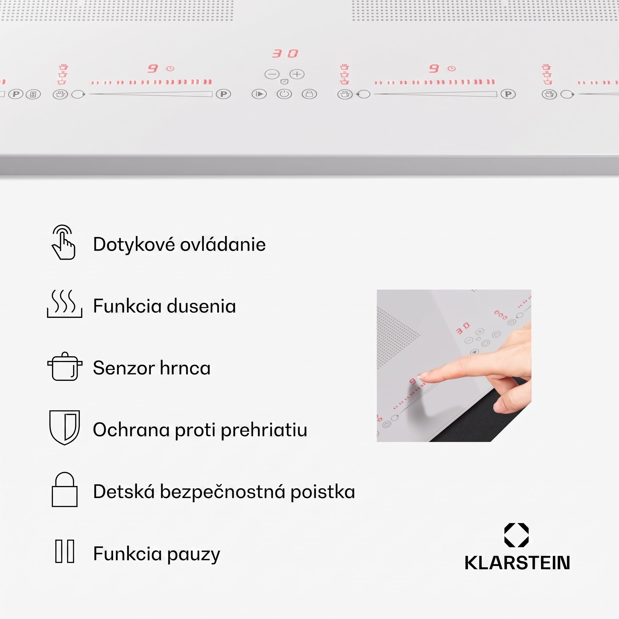 Klarstein Masterzone 90 Slim Flex, indukčná varná doska, max. 7200 W, vstavaná, 4 zóny, 2 Flex zóny, technológia ThermoBoost, Smart Flex – Obrázok 4