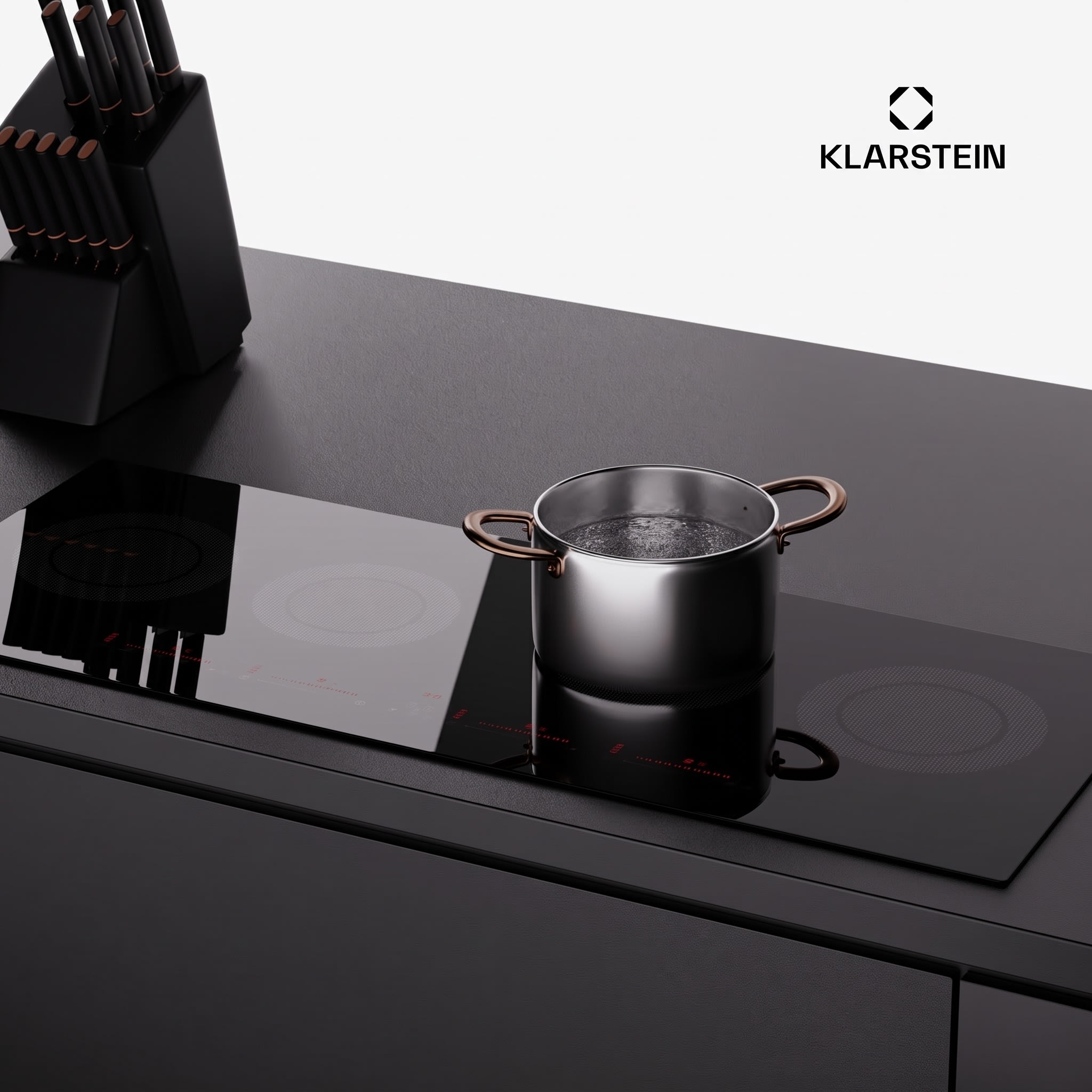 Klarstein Masterzone Slim Round, indukčná varná doska, max. 7200 W, vstavaná, 4 zóny – Obrázok 3
