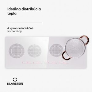 Klarstein Masterzone Slim Round, indukčná varná doska, max. 7200 W, vstavaná, 4 zóny