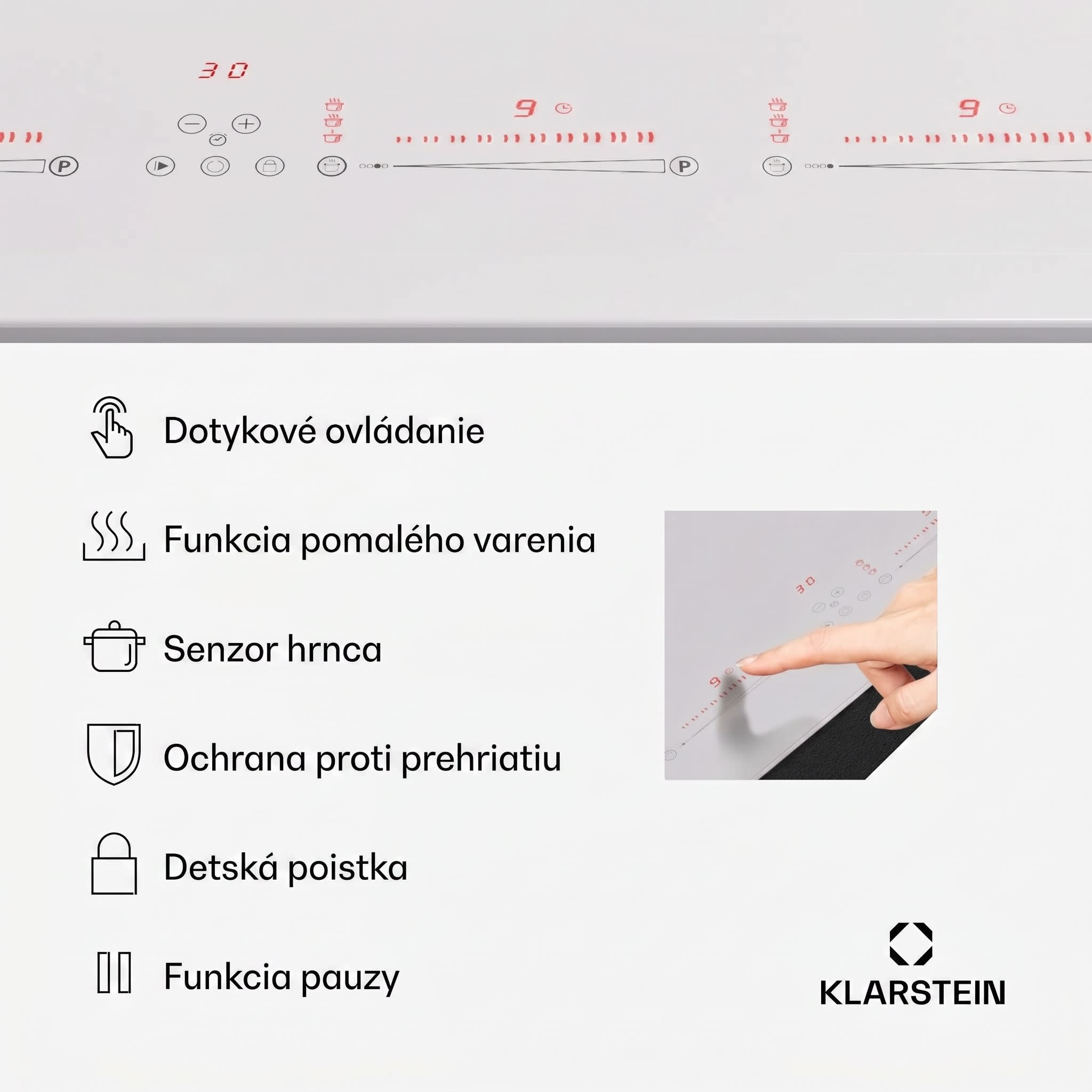 Klarstein Masterzone Slim Round, indukčná varná doska, max. 7200 W, vstavaná, 4 zóny – Obrázok 4