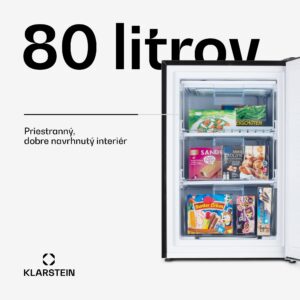 Klarstein Pluto 80L, mraznička, 4-hviezdičková, 80 l, do -18 °C