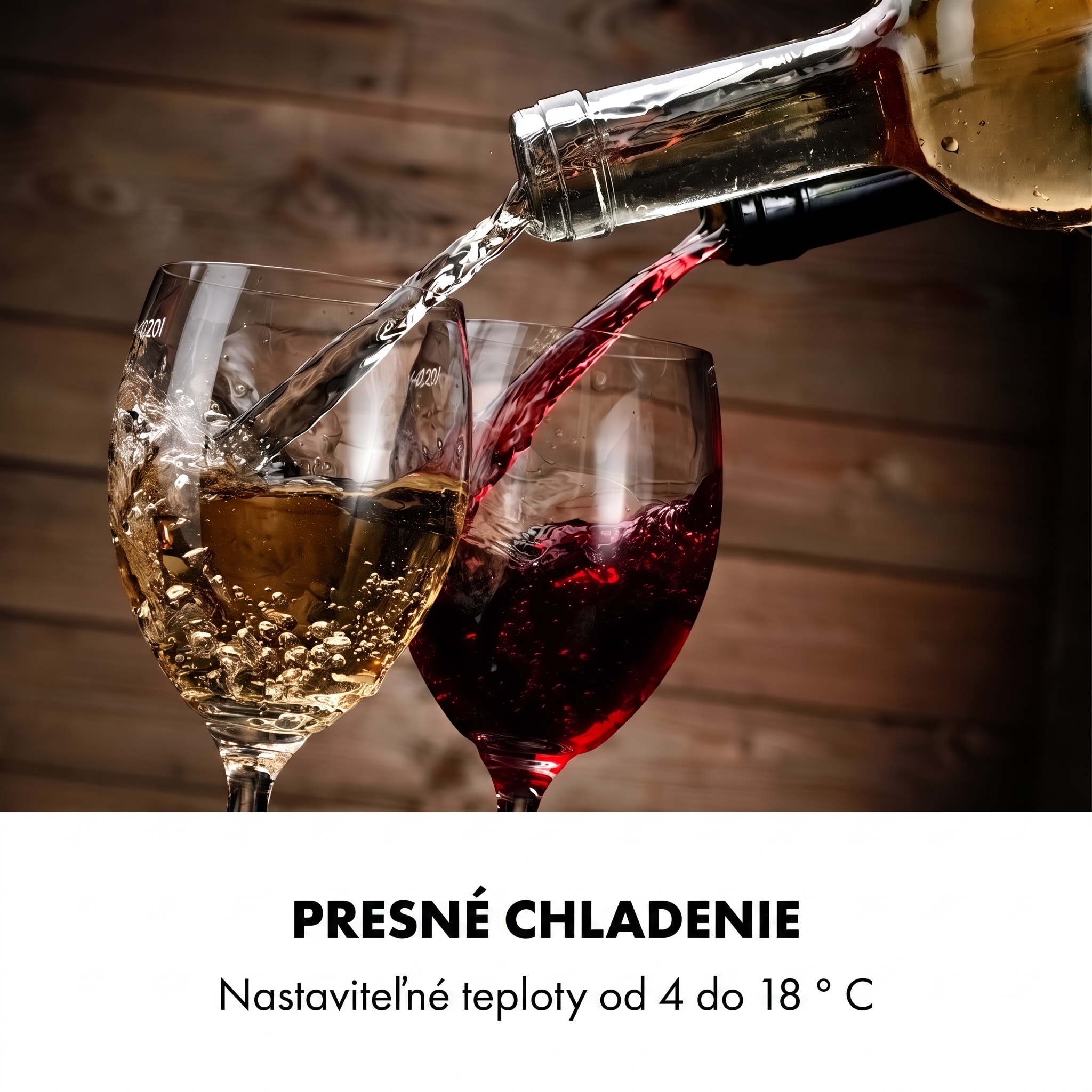 Klarstein Vinamour 48 Uno, vinotéka, 128 l, 48 fliaš, 3 police, 4–18°C, nehrdzavejúca oceľ – Obrázok 3