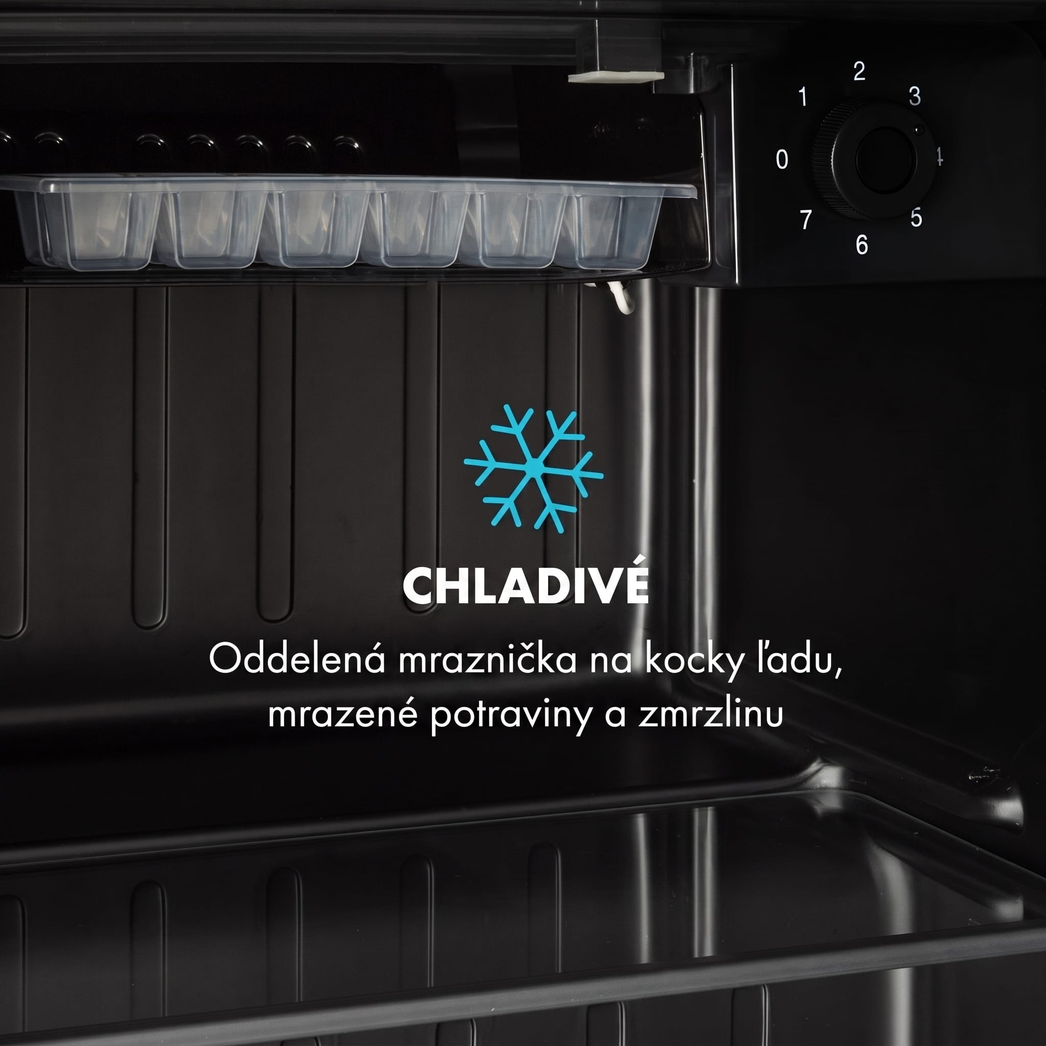 Klarstein Cool Vibe 46+, chladnička, 46 l, 1 polica, Stickerbomb style – Obrázok 3