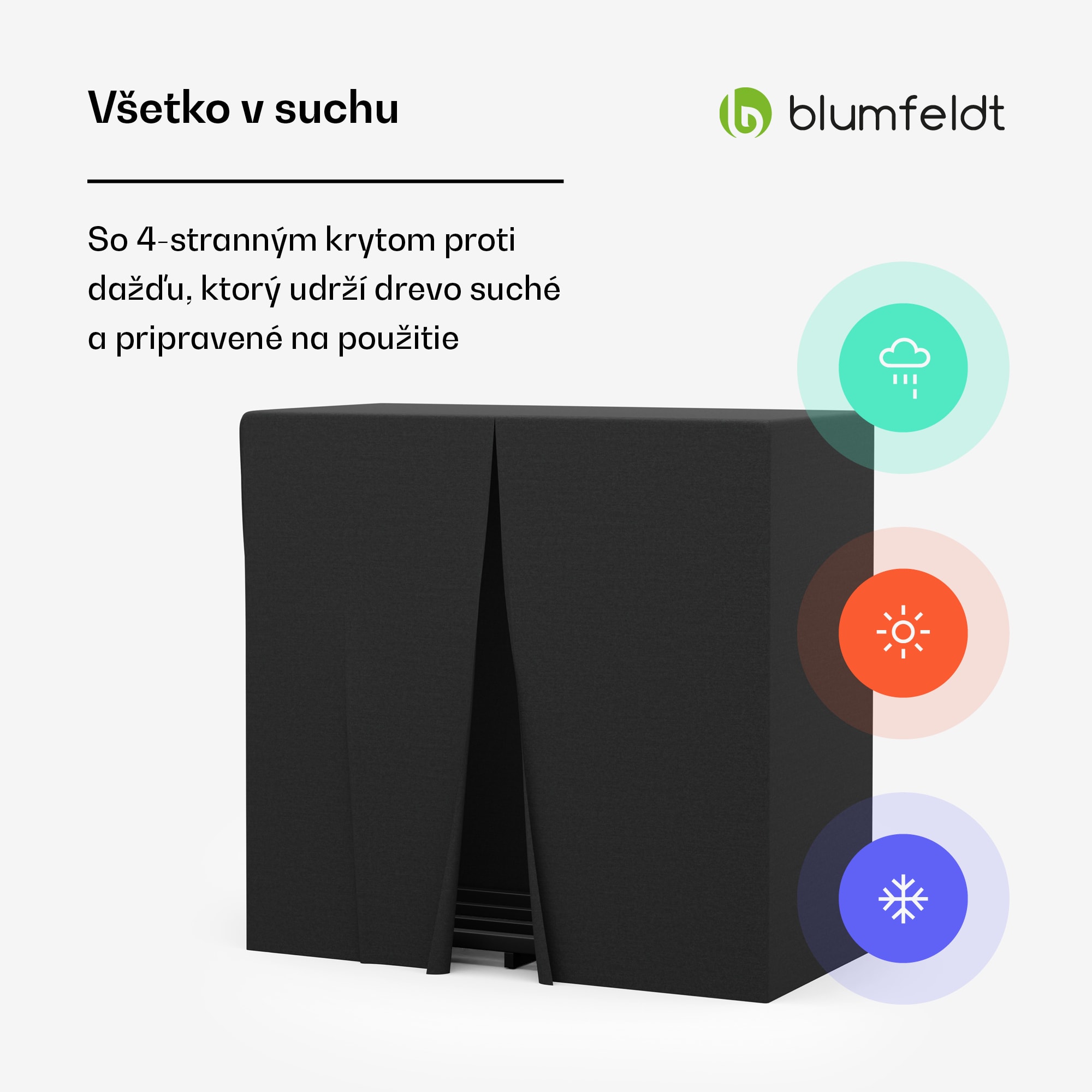 Blumfeldt Valdivian sklad dreva, 1,5 ložného metra, stabilný, oceľ, kryt proti dažďu, taška na prenášanie – Obrázok 4