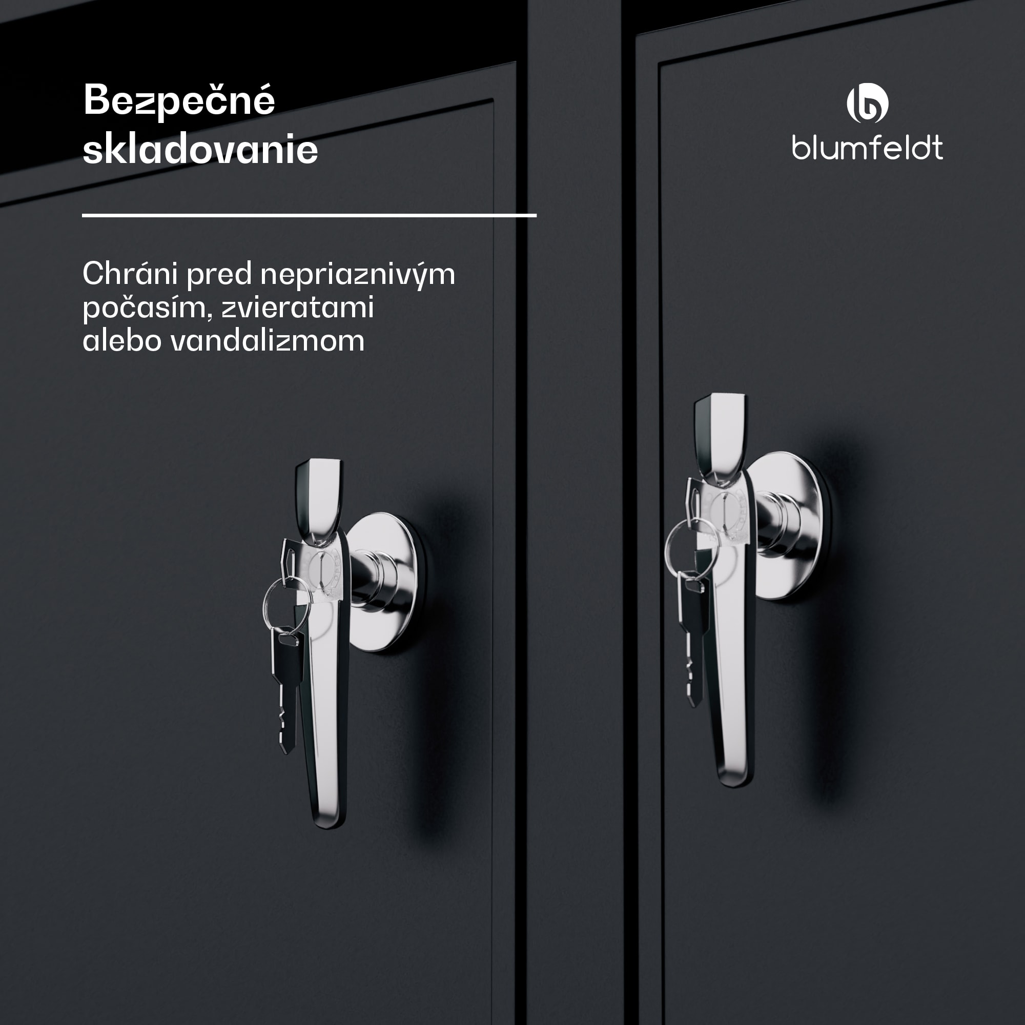 Blumfeldt BinSafe, box na odpadky, 2 odpadkové koše, 240 l, uzamykateľný, pozinkovaná oceľ odolná voči poveternostným vplyvom – Obrázok 3