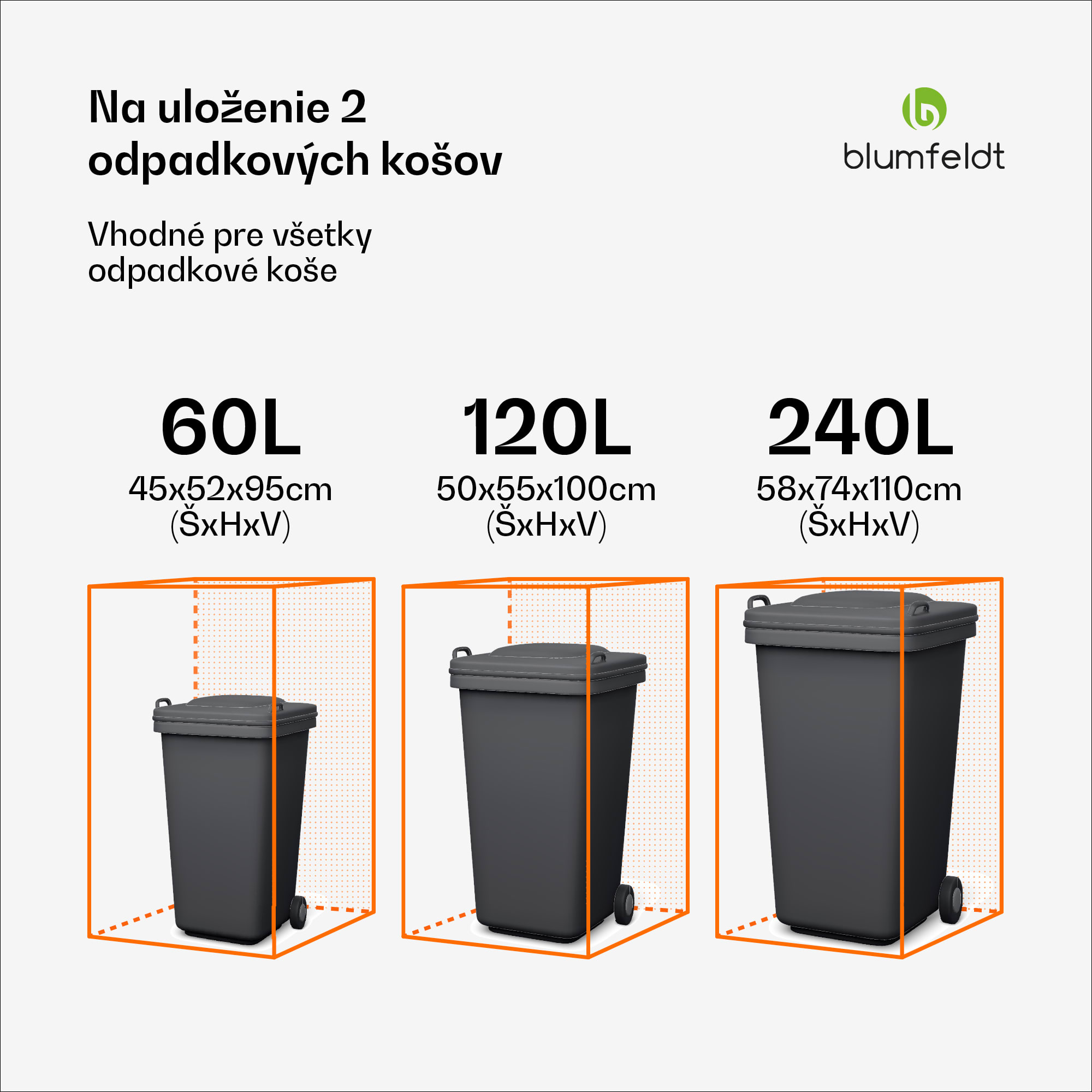Blumfeldt BinSafe, box na odpadky, 2 odpadkové koše, 240 l, uzamykateľný, pozinkovaná oceľ odolná voči poveternostným vplyvom, výsadbová strecha – Obrázok 2