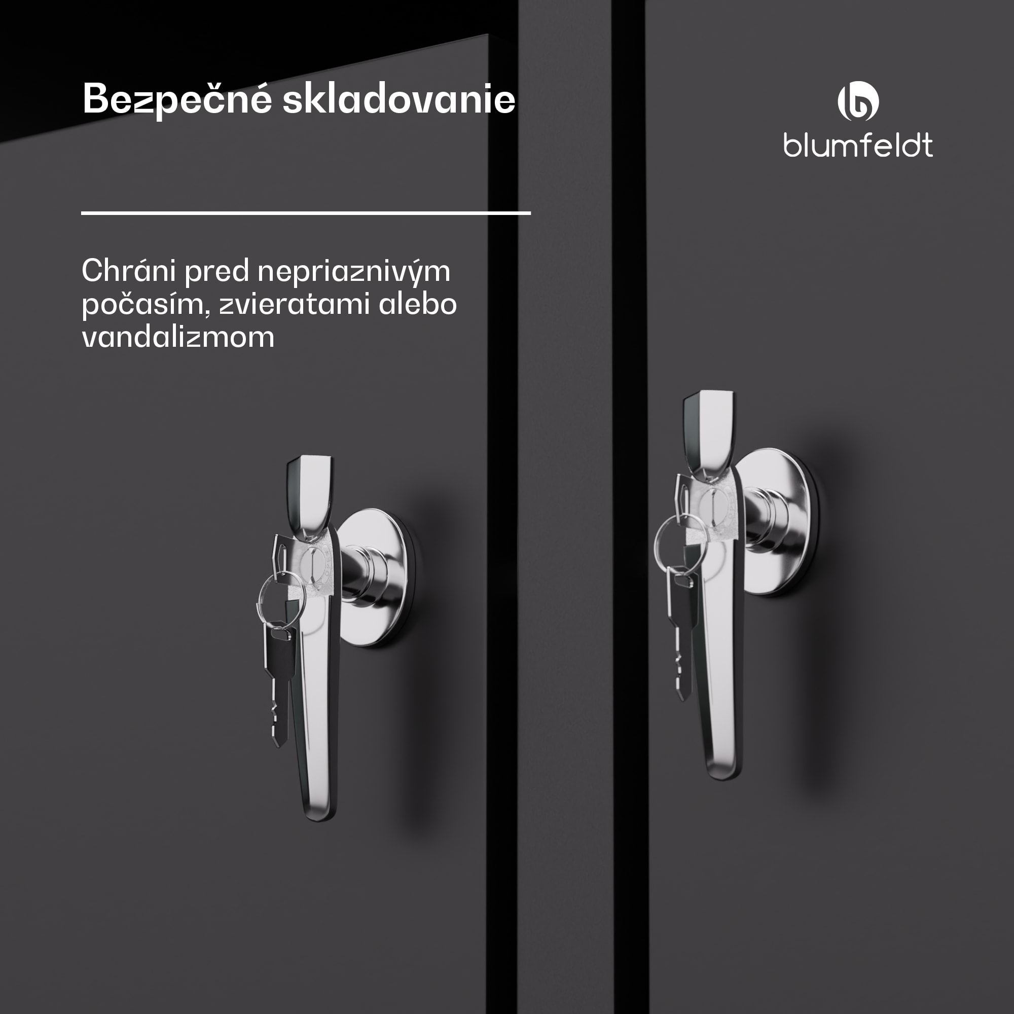 Blumfeldt BinSafe, box na odpadky, 2 odpadkové koše, 240 l, uzamykateľný, pozinkovaná oceľ odolná voči poveternostným vplyvom, výsadbová strecha – Obrázok 3