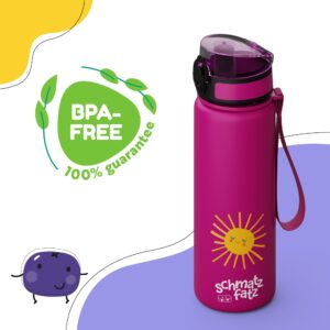 Klarstein schmatzfatz detská športová fľaša na vodu 500 ml | Tritan | Plastové hrdlo | Popruh na prenášanie | Bez BPA | Darčekové balenie