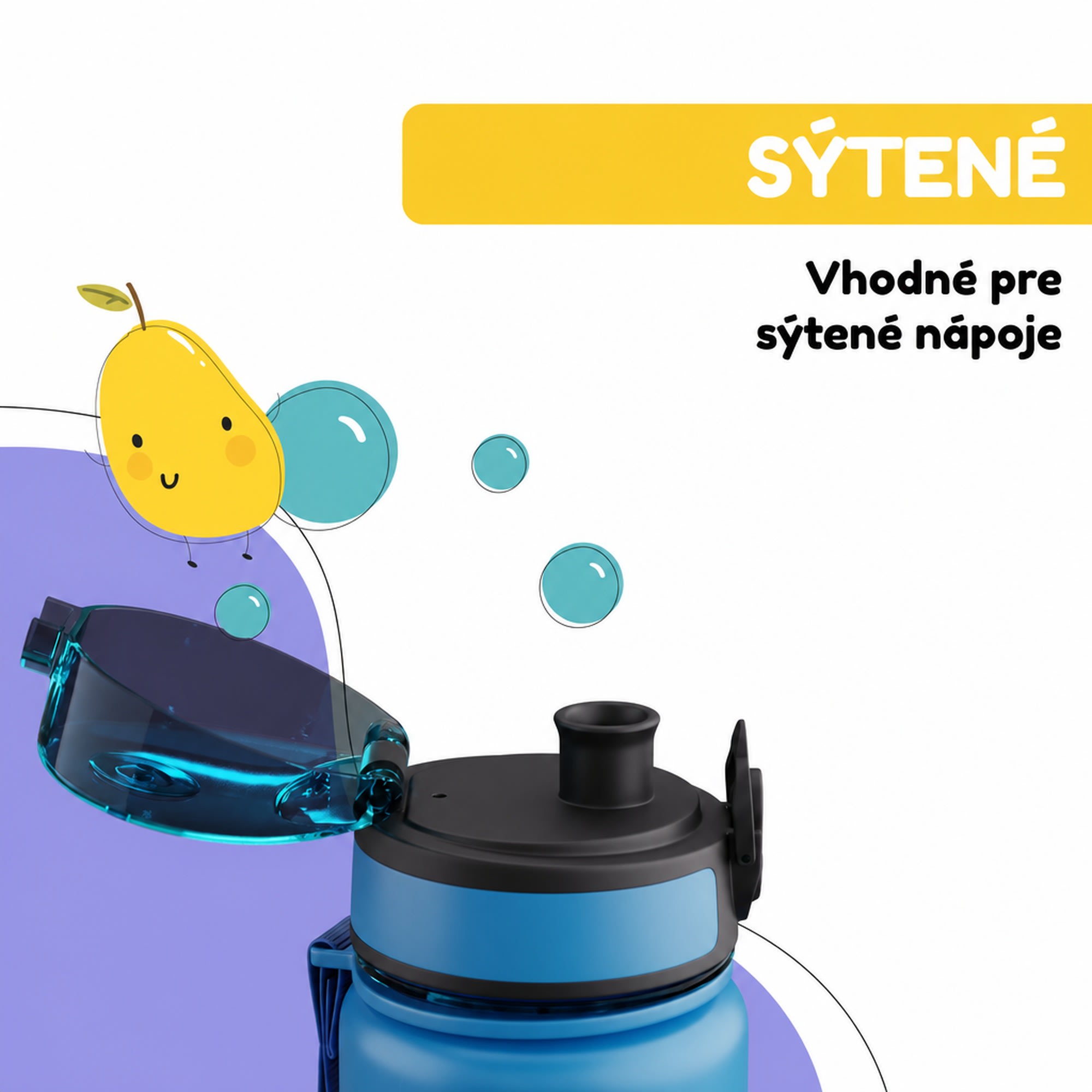 Klarstein schmatzfatz detská športová fľaša na vodu 500 ml | Tritan | Plastové hrdlo | Popruh na prenášanie | Bez BPA | Darčekové balenie – Obrázok 2