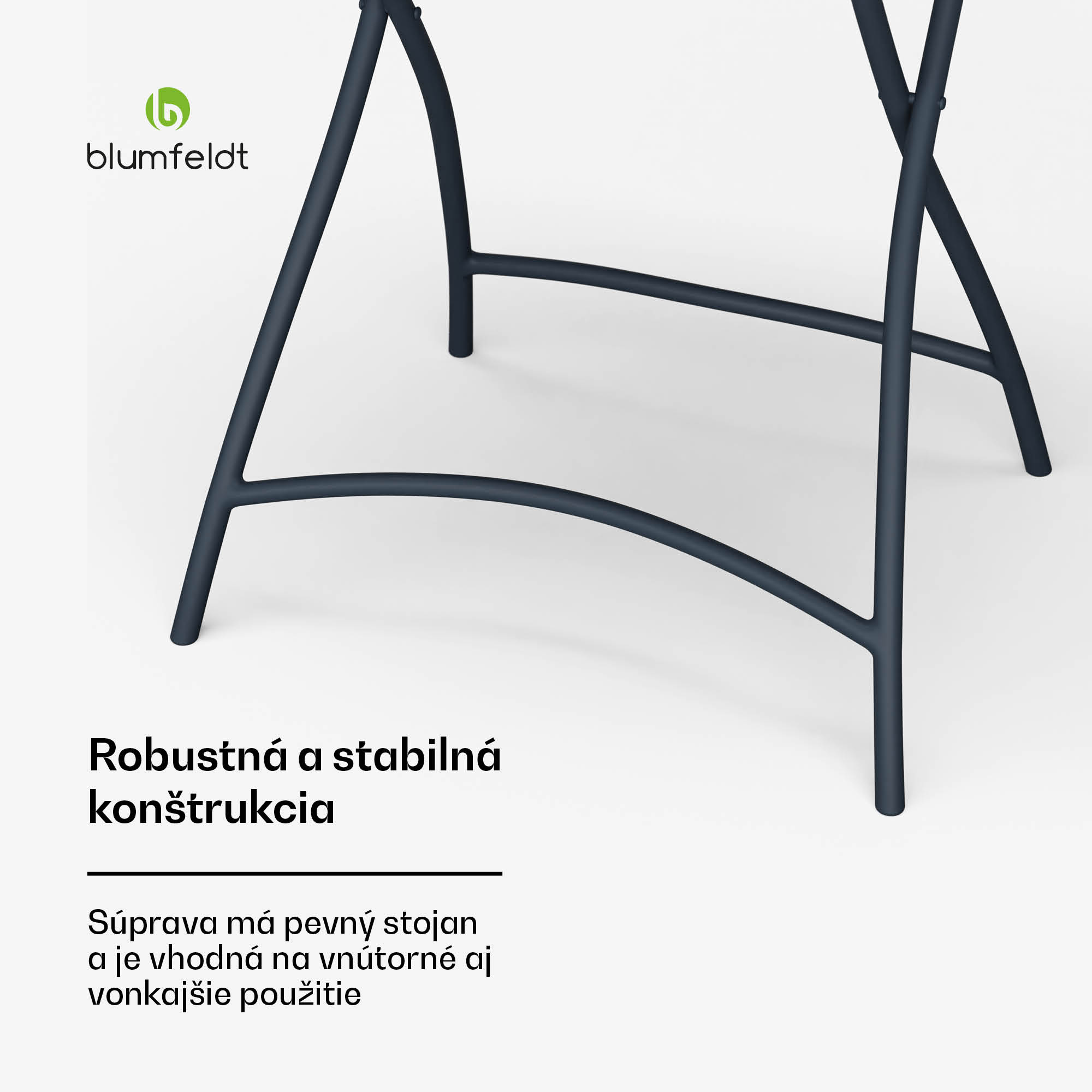 Blumfeldt RetroChic záhradná súprava | 1 stôl + 2 stoličky | 60 cm | skladací | povrchová úprava | odolný voči poveternostným vplyvom – Obrázok 3