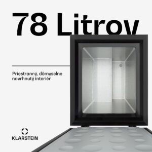 Klarstein Iceblokk 80, mraziaci box, voľne stojaci, 78 l, uzamykateľný, energet. trieda F, čierna