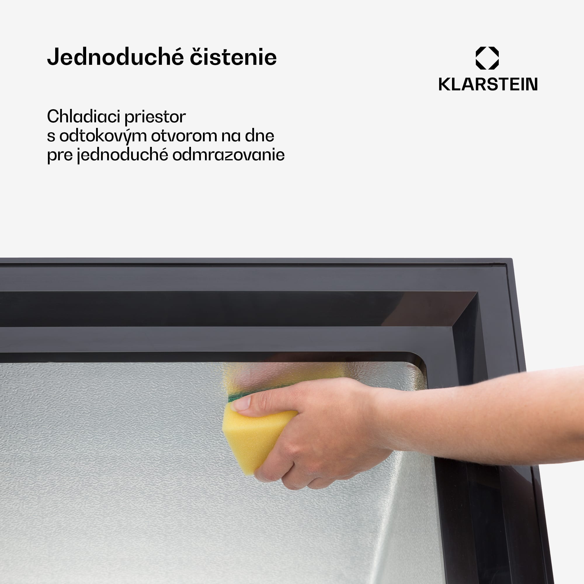 Klarstein Iceblokk 80, mraziaci box, voľne stojaci, 78 l, uzamykateľný, energet. trieda F, čierna – Obrázok 4