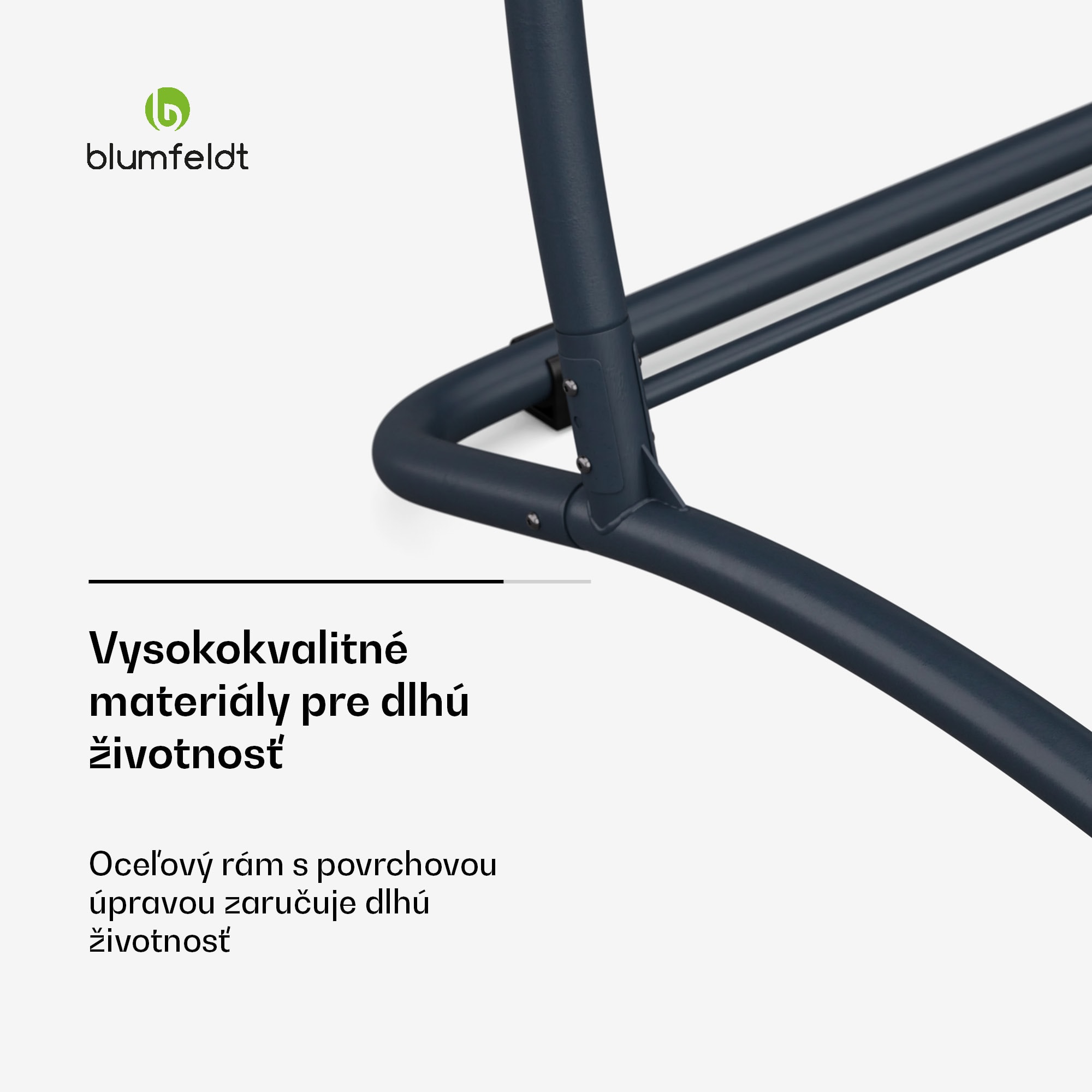 Blumfeldt SwayStation Arch rám hojdacej siete, odolný proti korózii, odolný proti poveternostným vplyvom, vnútorný/ vonkajší priestor, do 100 Kg – Obrázok 2