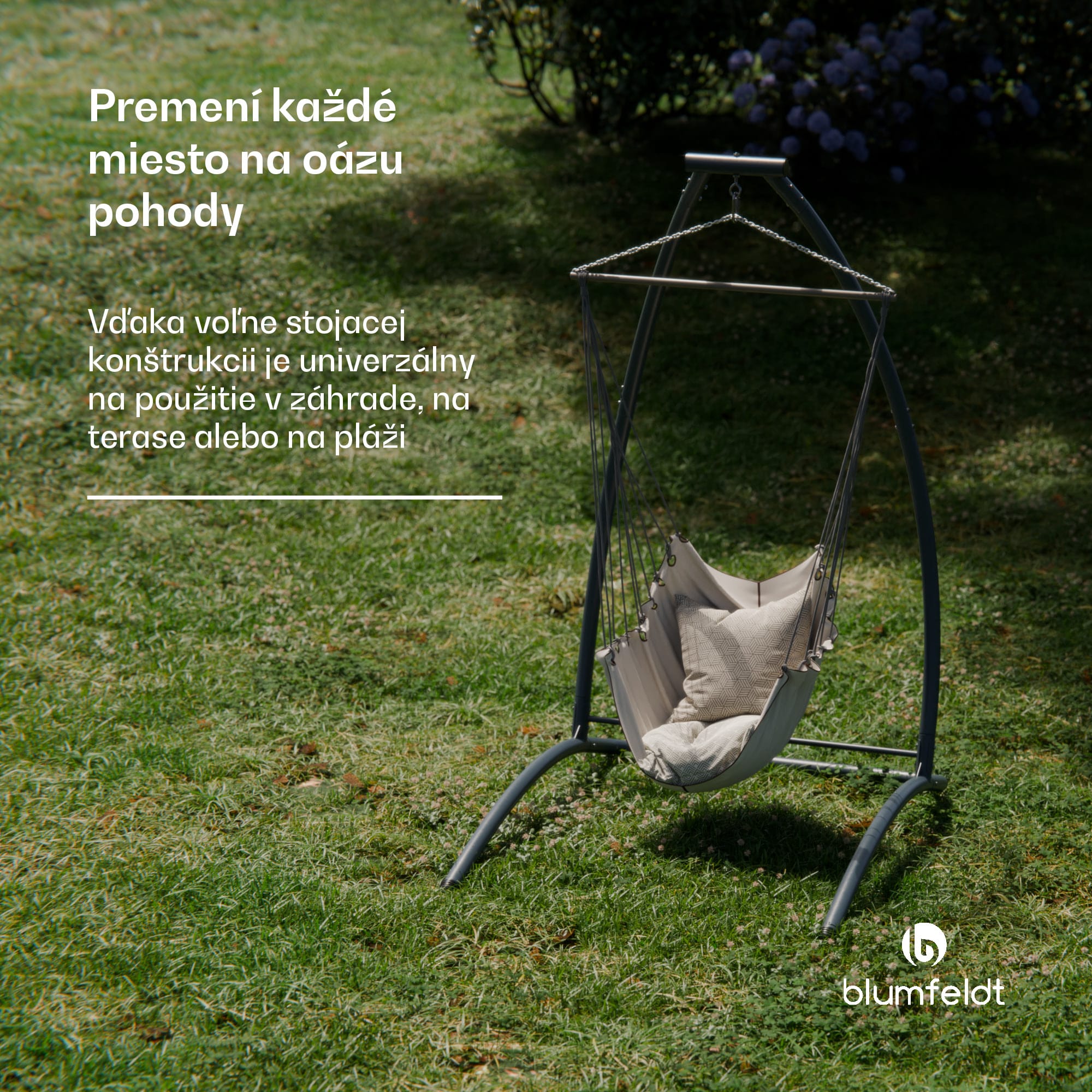 Blumfeldt SwayStation Arch rám hojdacej siete, odolný proti korózii, odolný proti poveternostným vplyvom, vnútorný/ vonkajší priestor, do 100 Kg – Obrázok 4