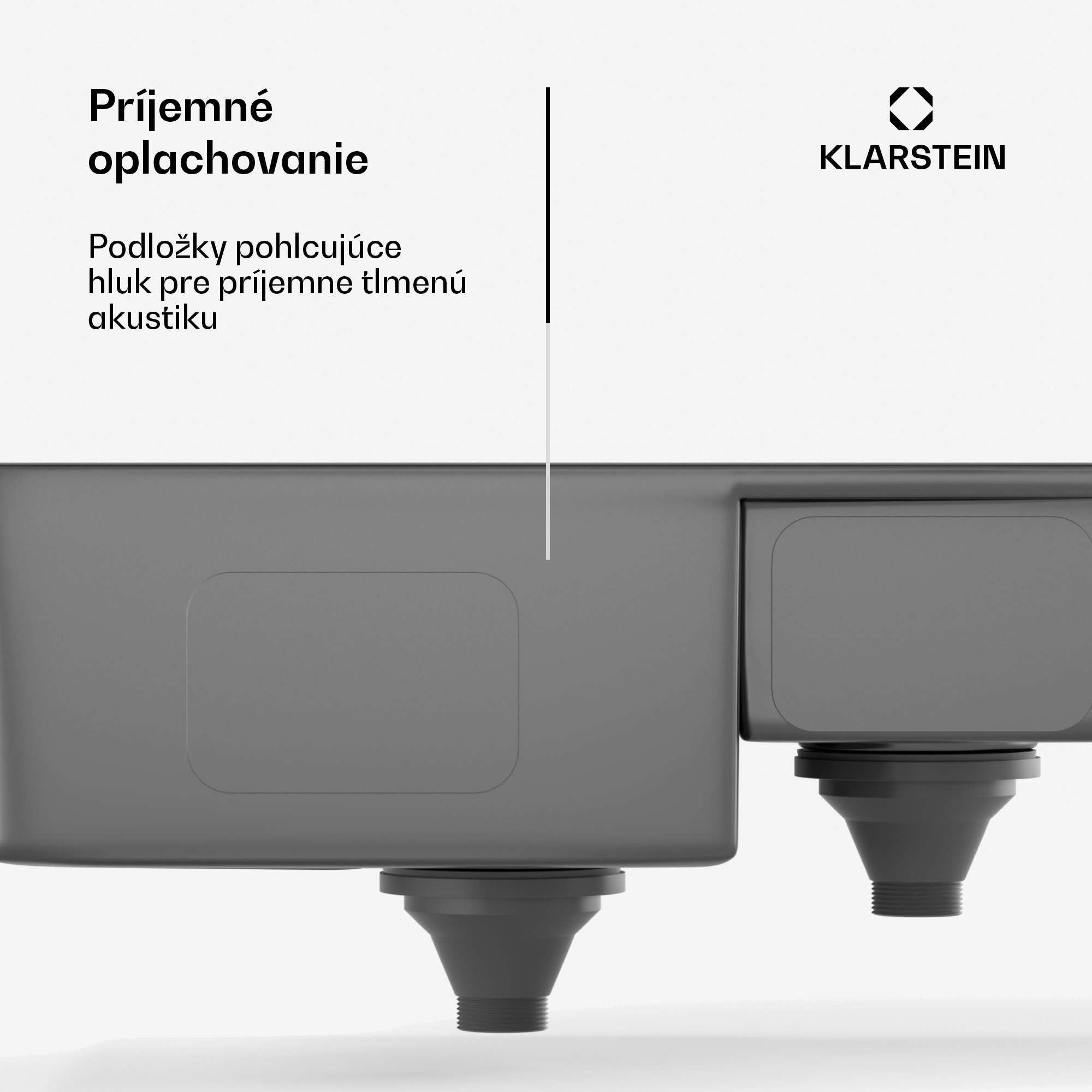 Klarstein TitanSteel kuchynský drez, 61 x 50 cm, 2 umývadlá, nehrdzavejúca oceľ, žiaruvzdorný – Obrázok 4
