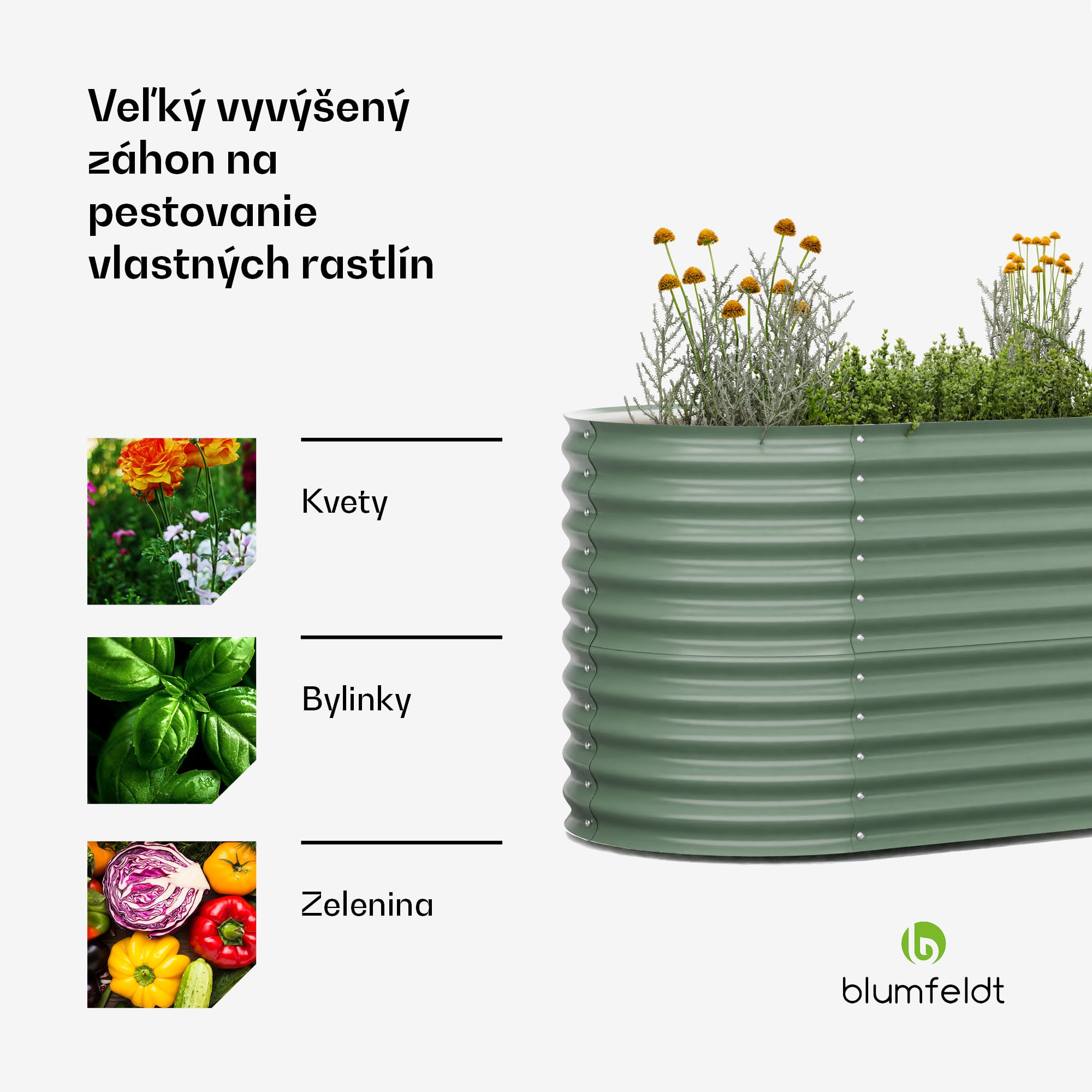 Blumfeldt High Grow, vyvýšený záhon, 160 x 80 x 80 cm, z vlnitého oceľového plechu, jednoduchá montáž, odolný voči hrdzi a mrazu – Obrázok 3