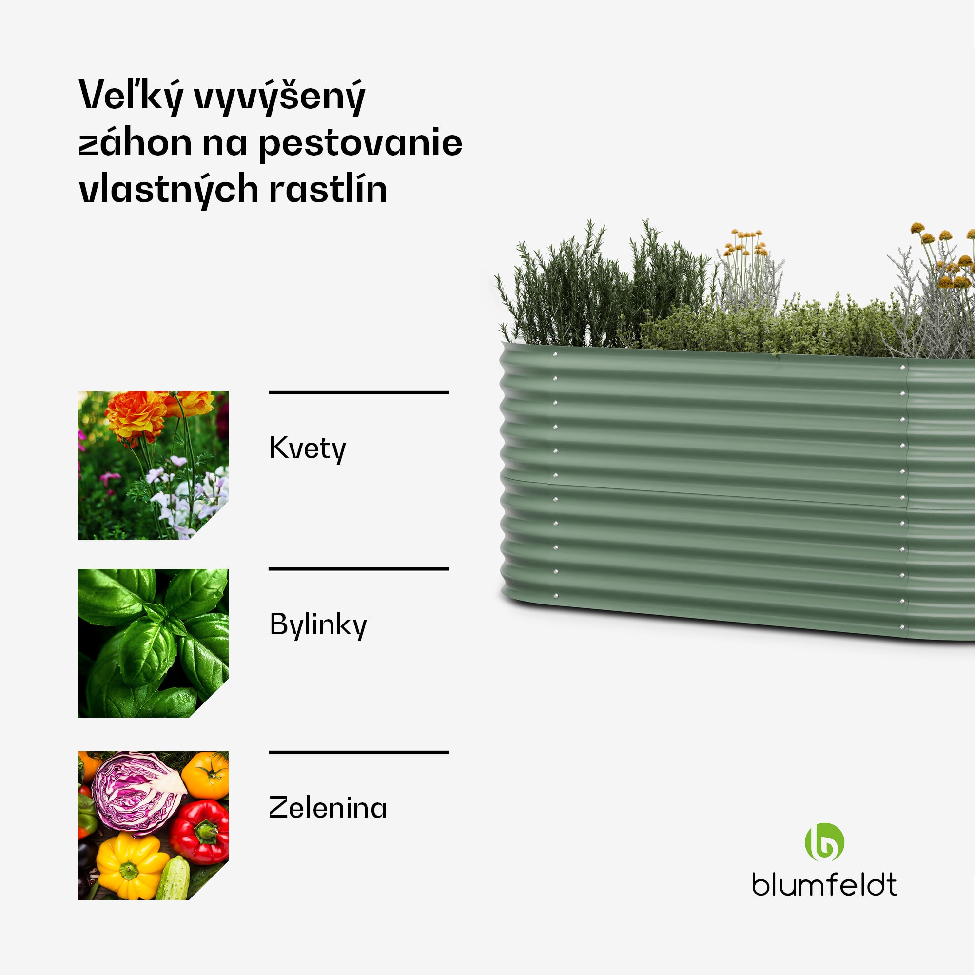 Blumfeldt High Grow, vyvýšený záhon, 200 x 80 x 100 cm, z vlnitého oceľového plechu, jednoduchá montáž, odolný voči hrdzi a mrazu – Obrázok 3