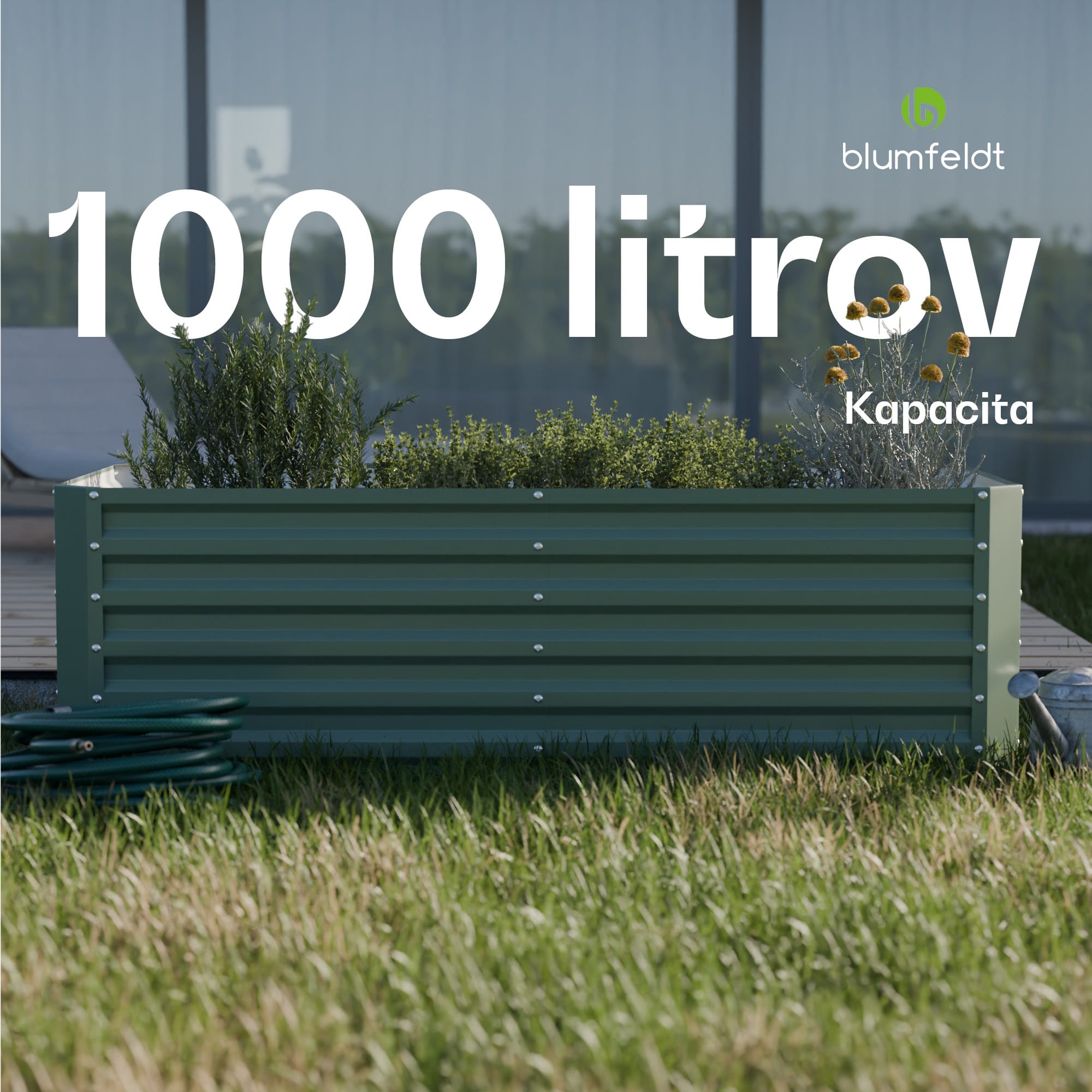 Blumfeldt High Grow Straight vyvýšený záhon 180x60x90 cm oceľový profil jednoduchá montáž odolný proti hrdzi a mrazu – Obrázok 4