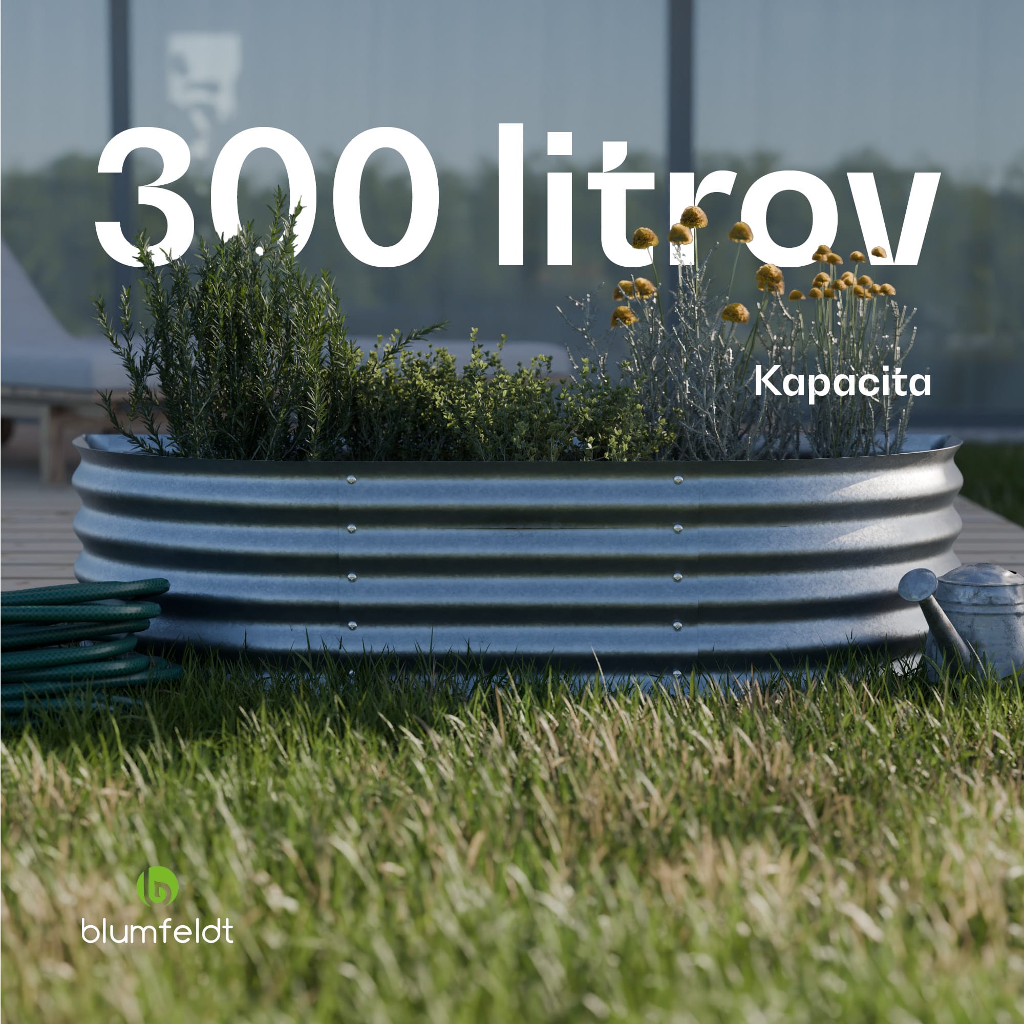 Blumfeldt High Grow Extended, vzvýšený záhon, 150x43x60 cm, z vlnitého oceľového plechu, jednoduchá montáž, odolný voči hrdzi a mrazu – Obrázok 4