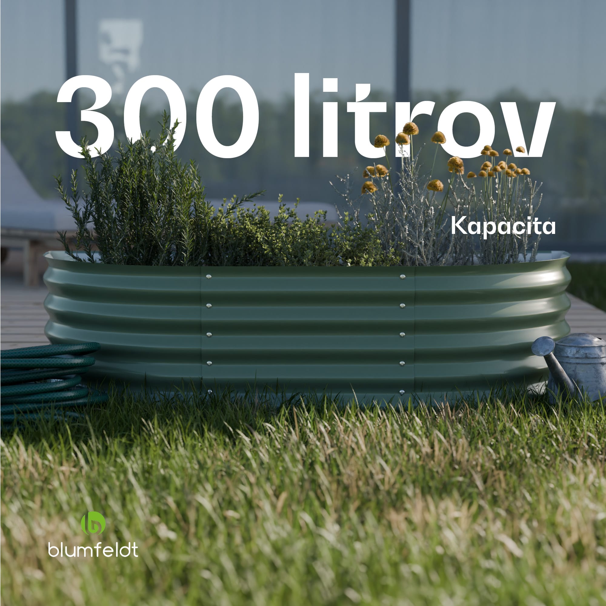 Blumfeldt High Grow Extended, vzvýšený záhon, 150 x 43 x 60 cm, z vlnitého oceľového plechu, jednoduchá montáž, odolný voči hrdzi a mrazu – Obrázok 4