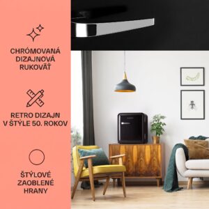 Klarstein Audrey Mini, retro chladnička, 48 l, 2 úrovne