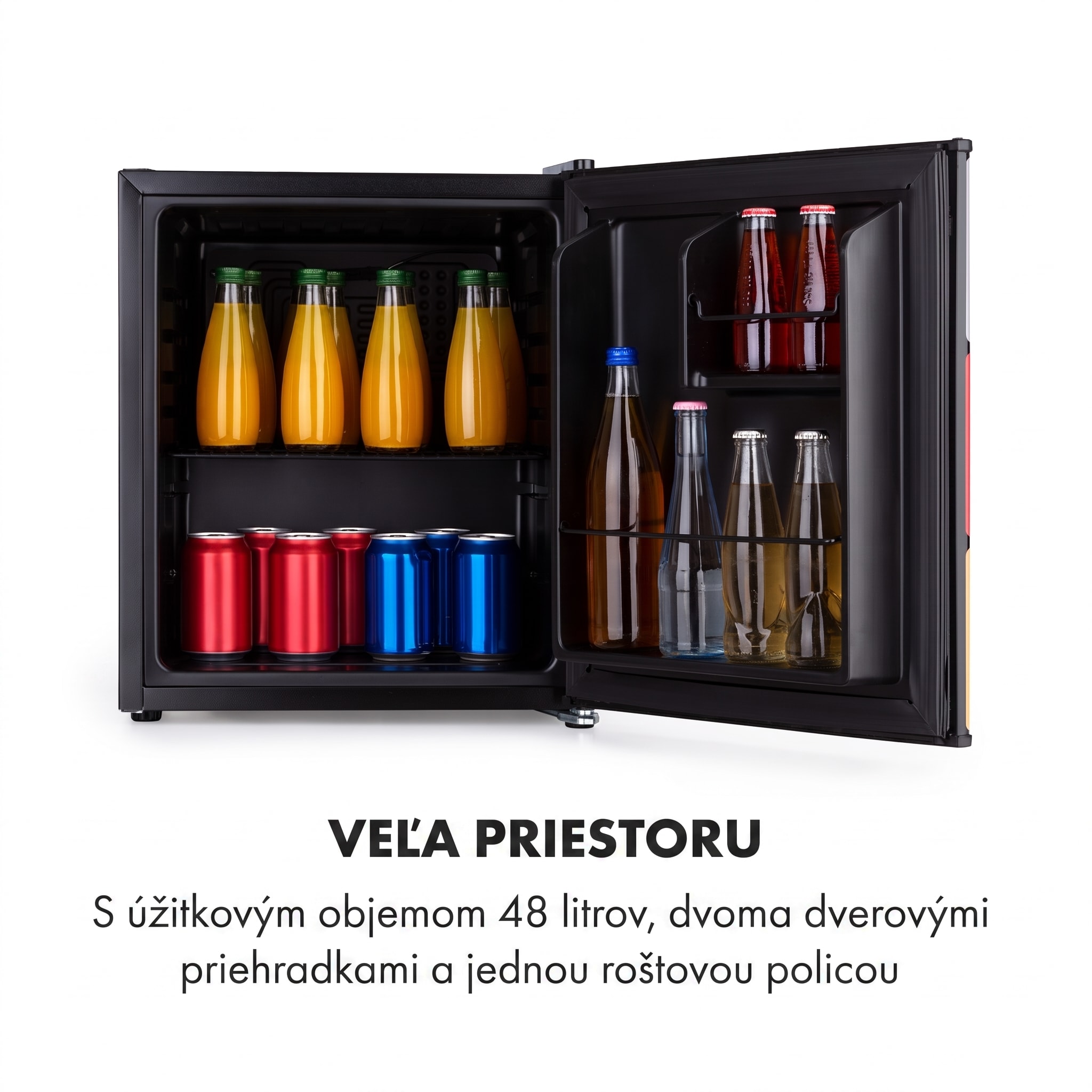 Klarstein Solve, chladnička, mini bar, 48 l, dizajn magickej kocky – Obrázok 2