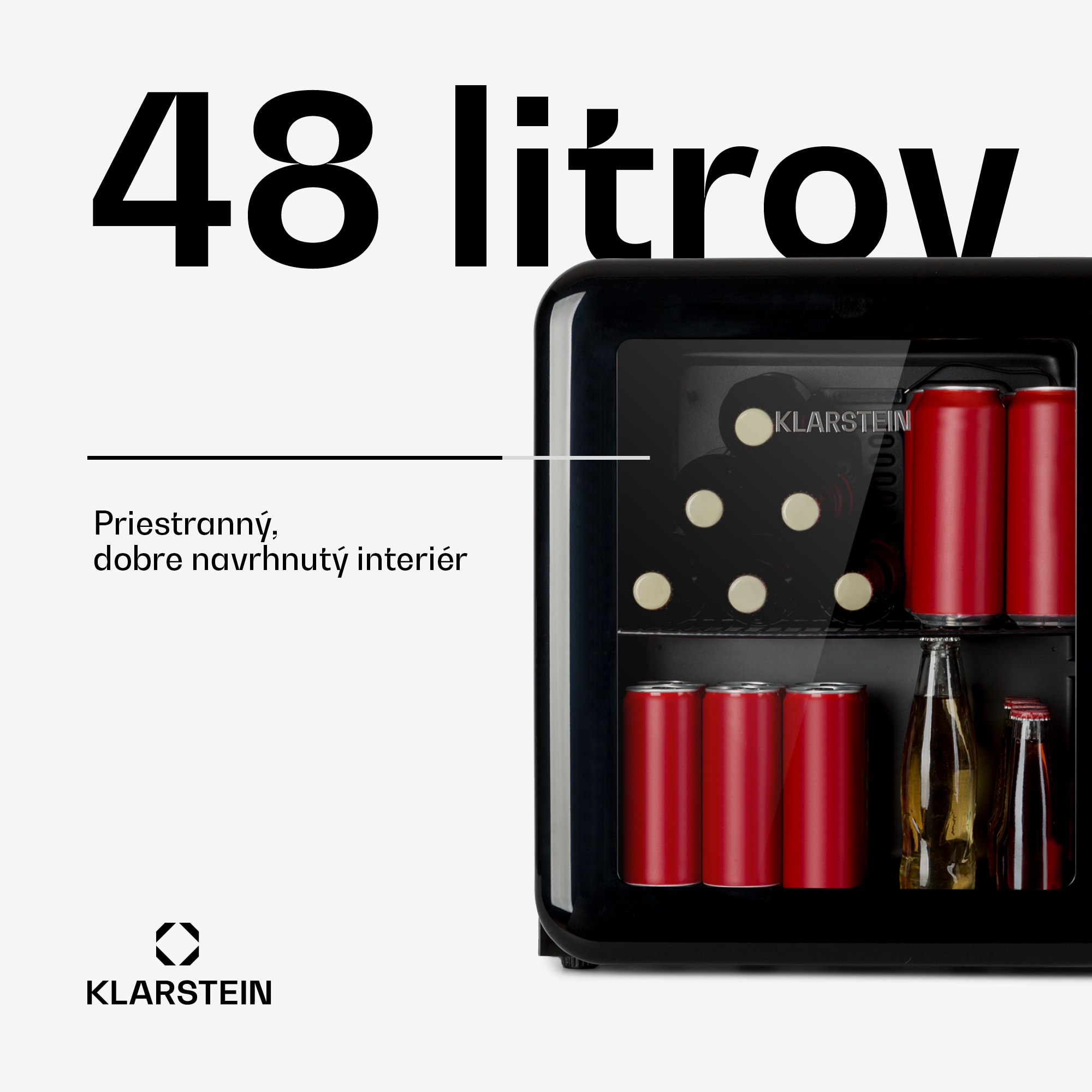 Klarstein PopLife, chladnička na nápoje, chladnička, 0-10°C, retro dizajn