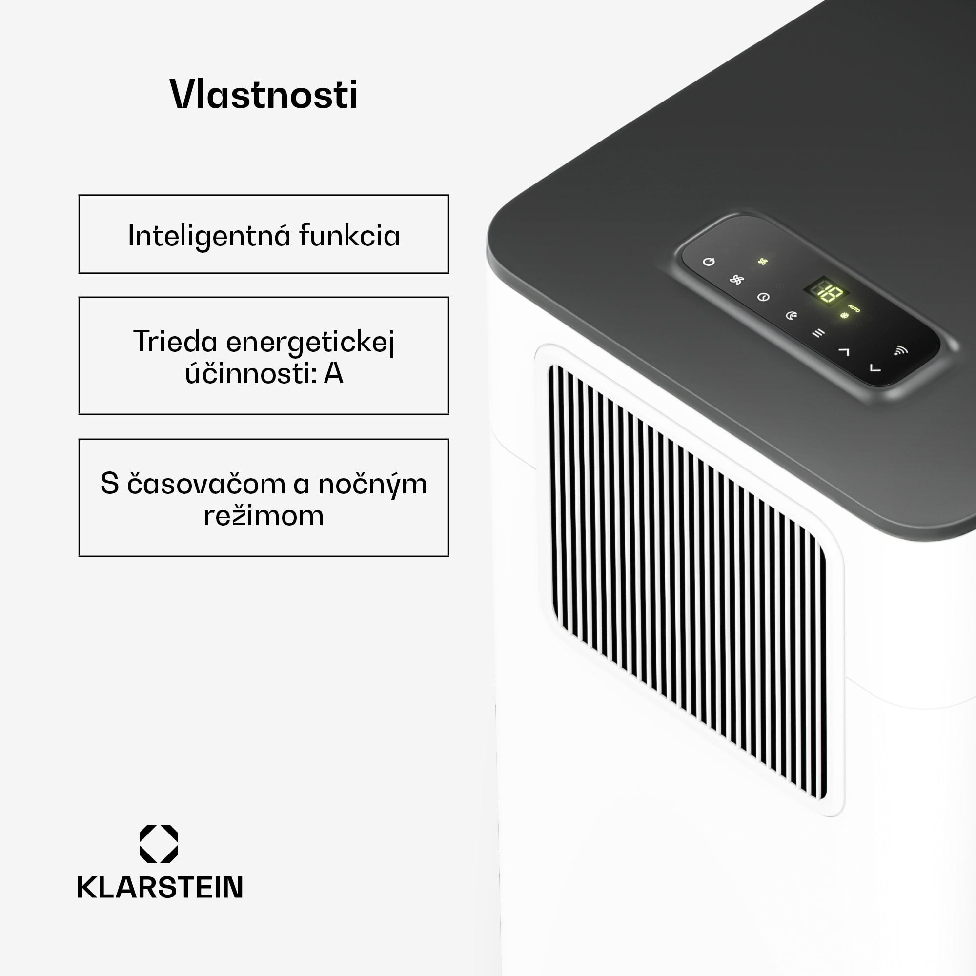 Klarstein Breeze Box 7K Smart PAC klimatizácia, režim 3 v 1, Inteigentné ovládanie, do 25 m², 24-hodinový časovač, mobilná – Obrázok 4